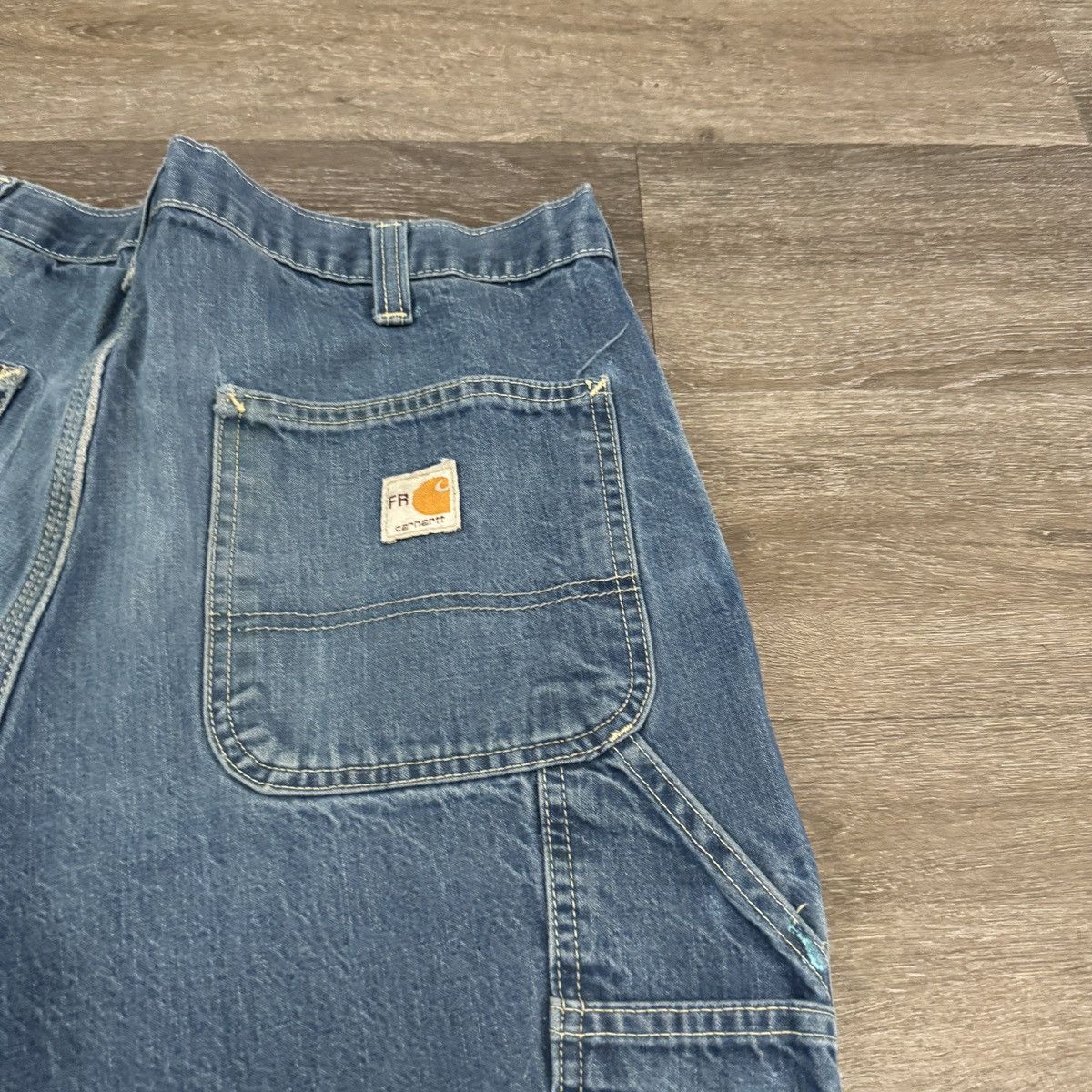 Carhartt × Vintage Vintage Y2K Carhartt painted and worn carpenter jeans Size US 34 / EU 50 - 5 Thumbnail