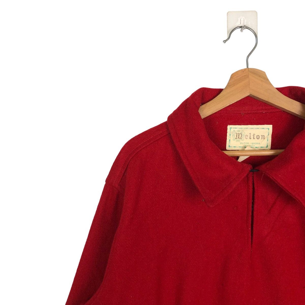 Japanese Brand VINTAGE WOOL HOODIE ANORAK MELTON MADE IN USA Size US L / EU 52-54 / 3 - 6 Thumbnail
