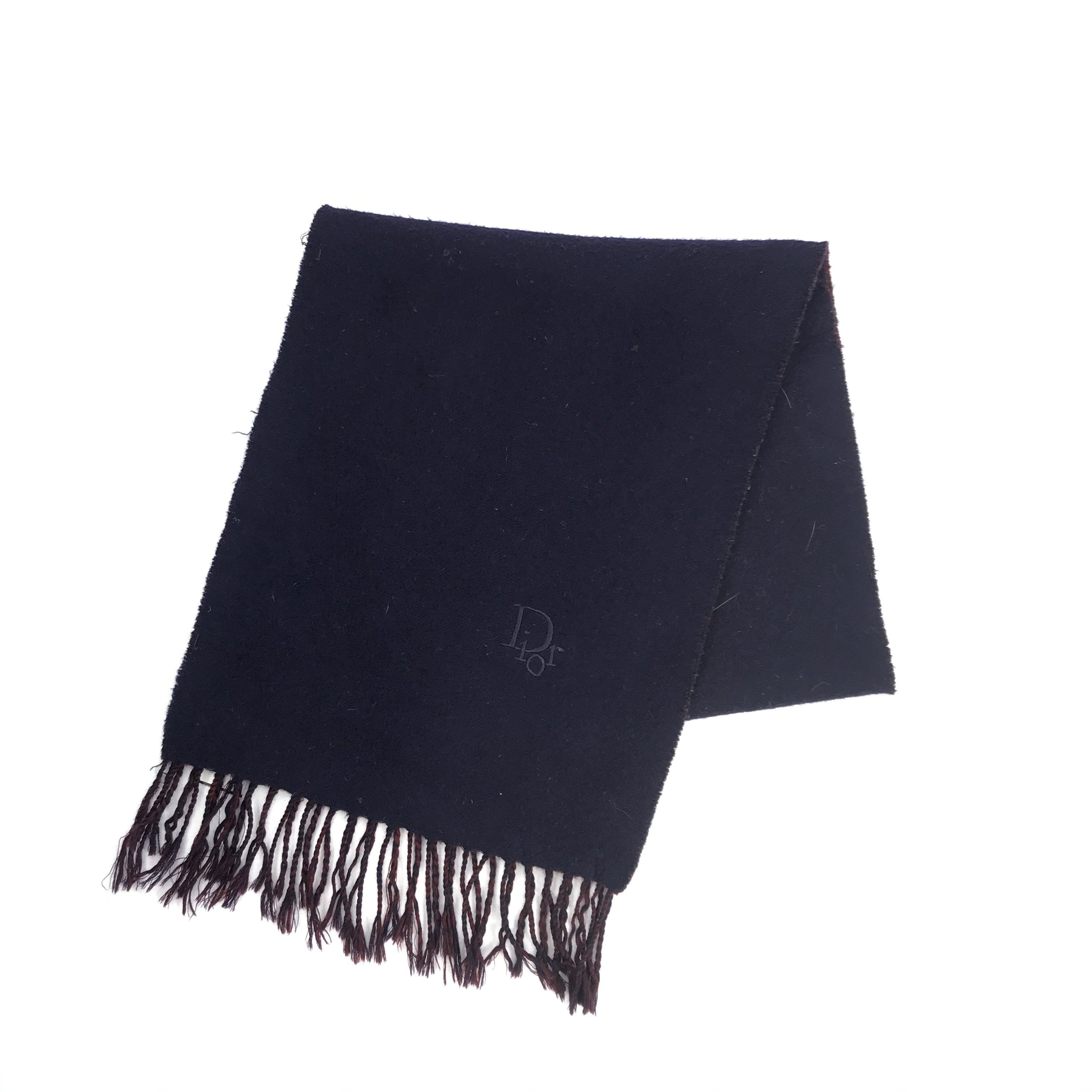 Japanese Brand Vintage Christian Dior Scarf Fringe Muffler Wool Scarves . Size ONE SIZE - 5 Thumbnail