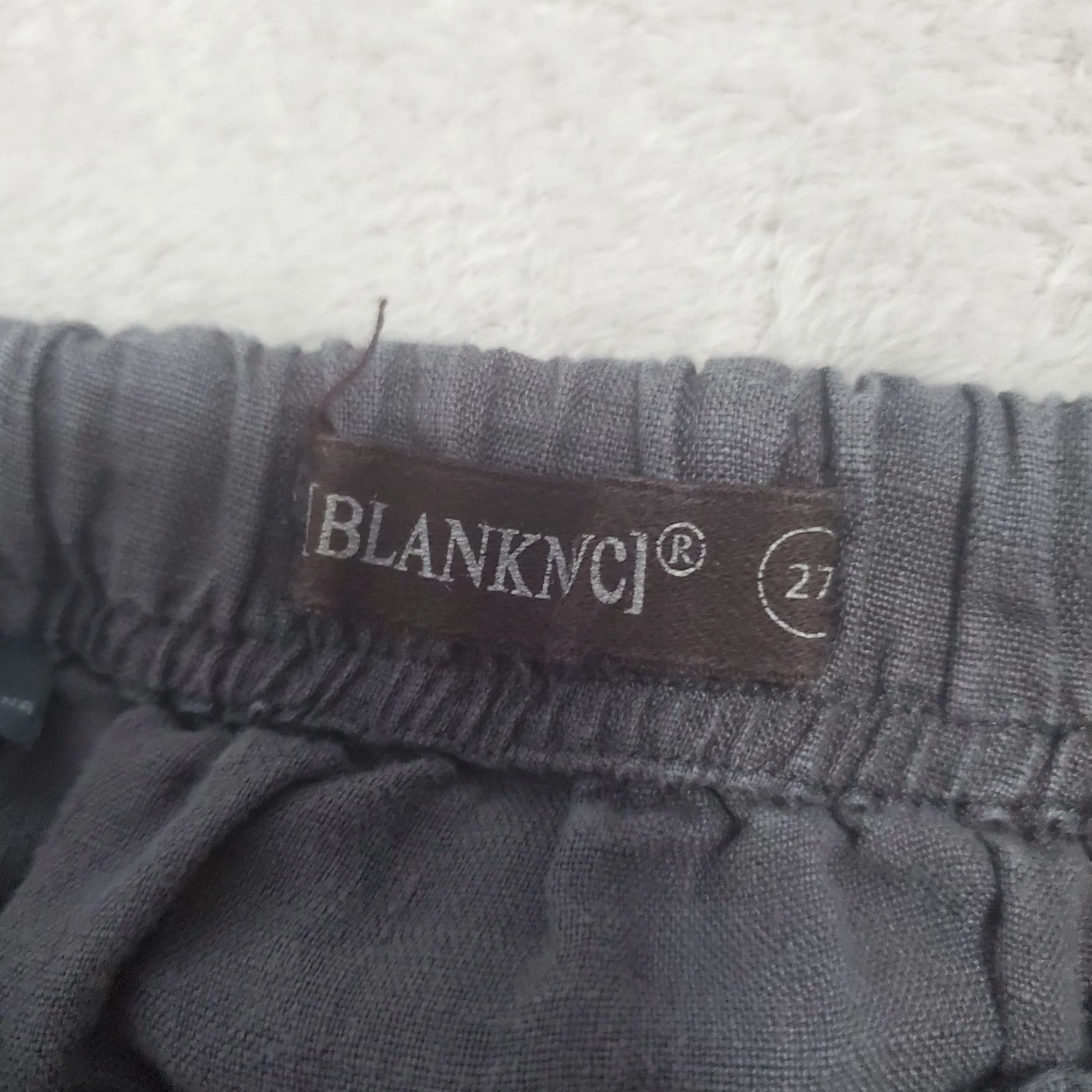 Vintage VINTAGE BLANKNYC Shorts Women 27 Gray Linen Pull On Drawstring Zip Pockets Beach Coastal Size 27" / US 4 / IT 40 - 3 Thumbnail