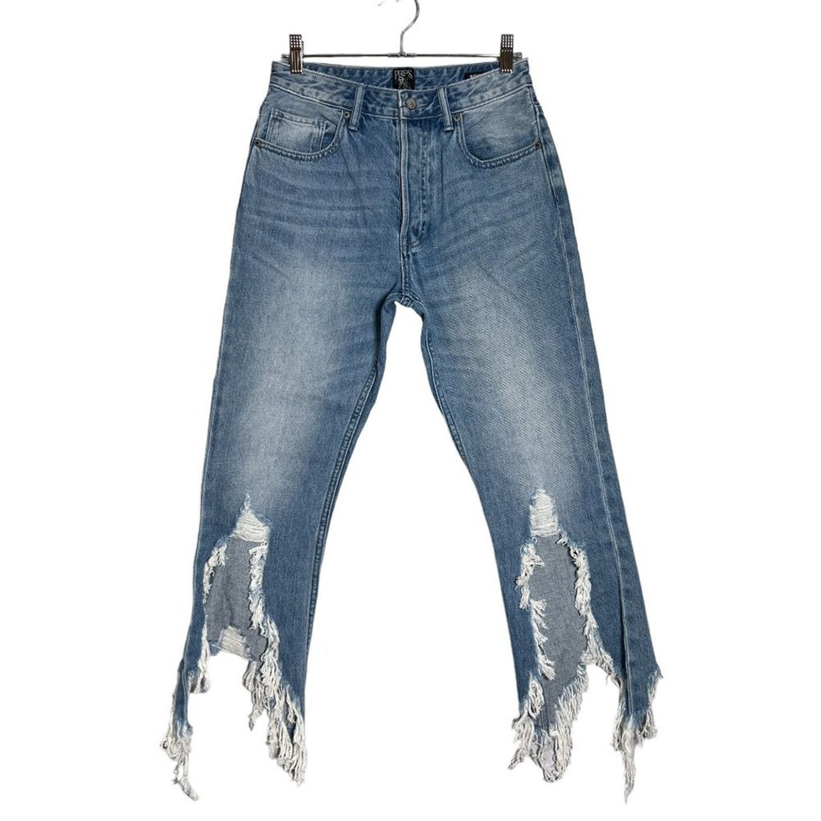 Prps PRPS Biscayne High Rise Crop Frayed Hem Jeans Blue Size 28 Size 28" / US 6 / IT 42 - 1 Thumbnail