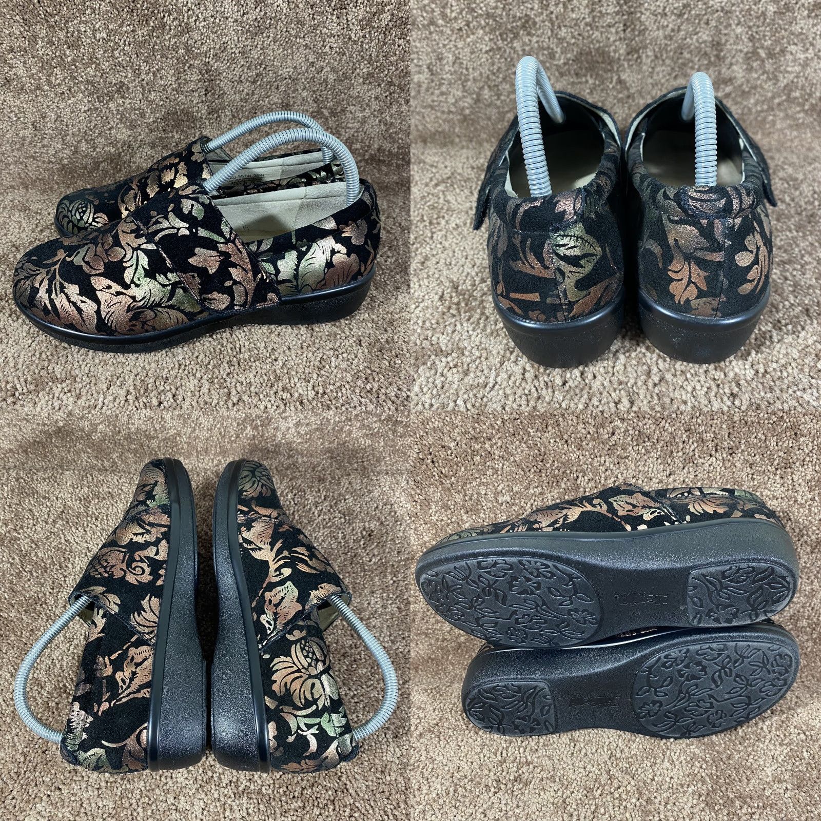 Vintage ALEGRIA Lauryn Clog Womens EU 39 / US 9 Black Floral Slip On Casual LAU-557W Size ONE SIZE - 8 Thumbnail