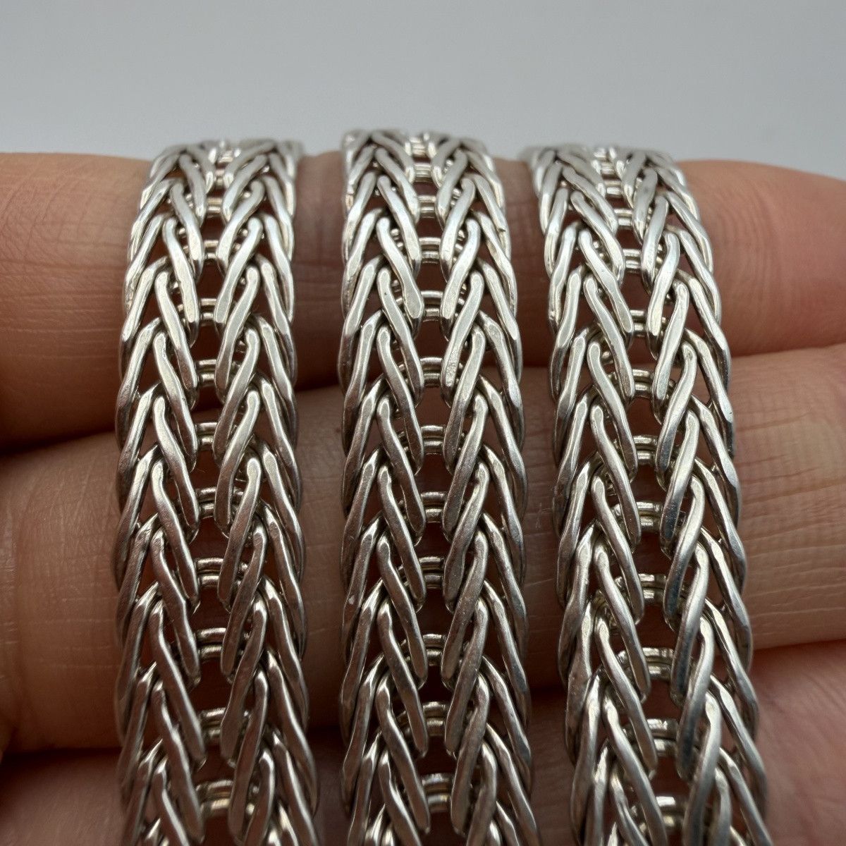 Sterling Silver Vintage Sterling Silver 925 Men's Jewelry Wheat Chain 50cm Size ONE SIZE - 3 Thumbnail