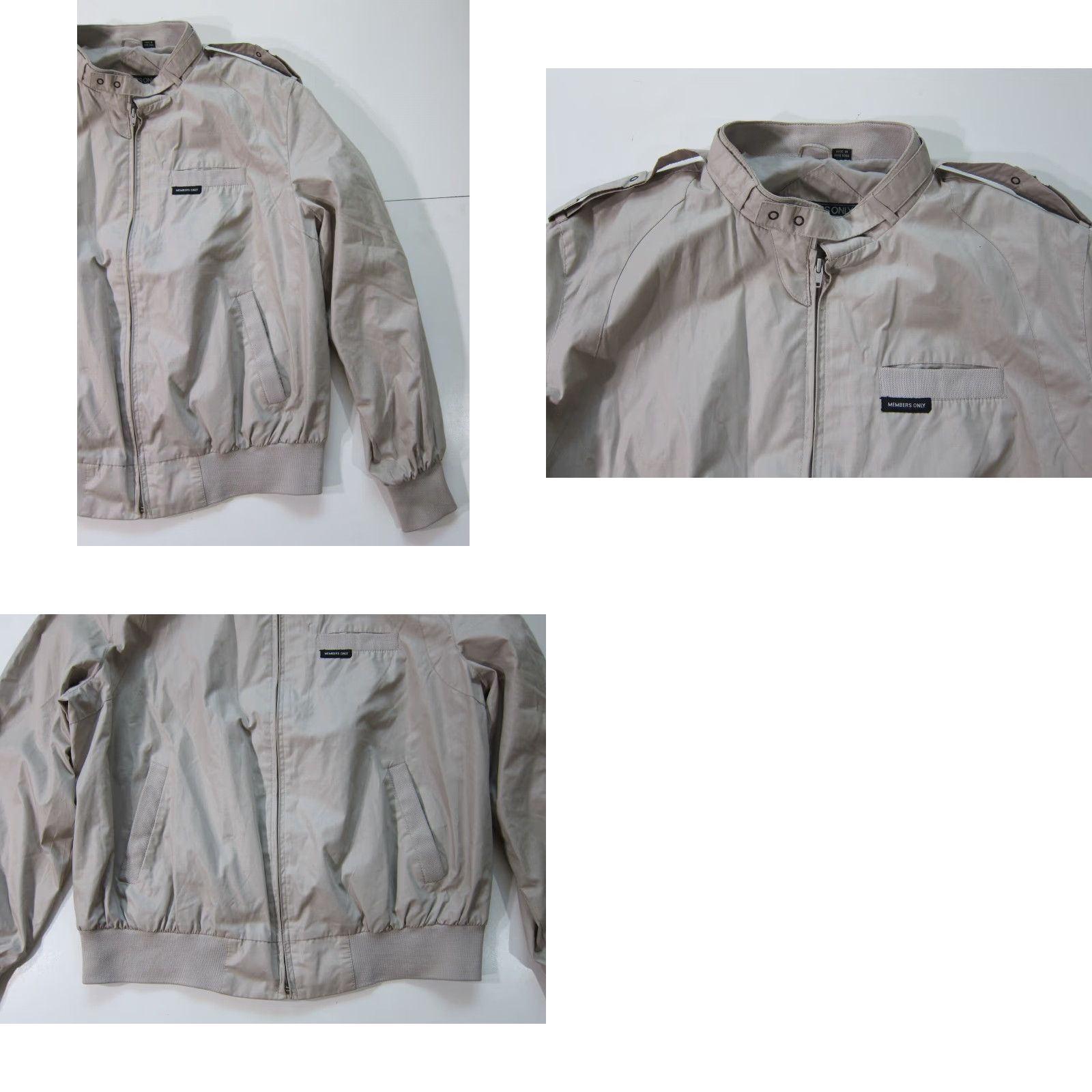 Members Only VINTAGE Members Only Beige Lightweight Pocket Zip Windbreaker Jacket Men 1X Size US XL / EU 56 / 4 - 8 Thumbnail