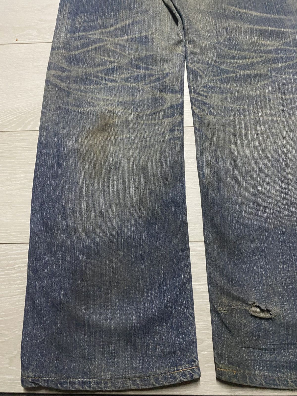 Edwin Vintage Edwin Xv Mud Wash Distressed Baggy Jeans Size US 35 - 9 Thumbnail