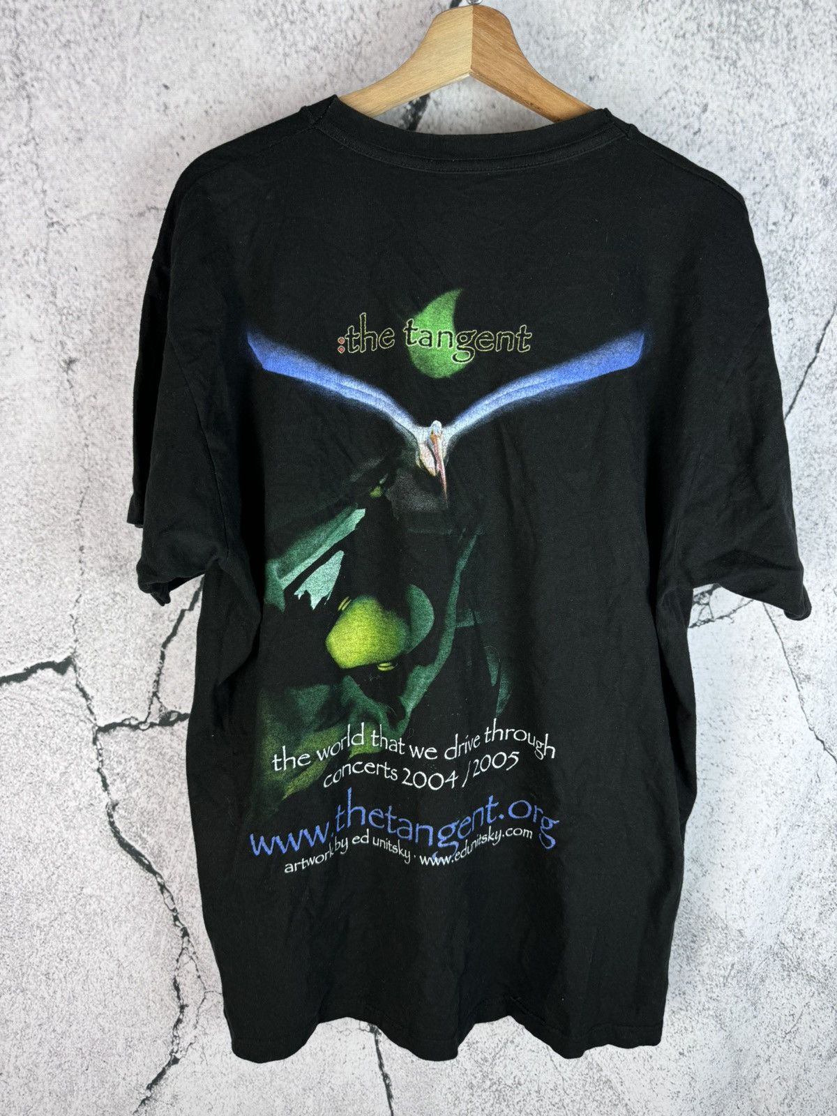 Band Tees Vintage Distressed The Tangent Black Band Tour Tee Size US XL / EU 56 / 4 - 2 Thumbnail
