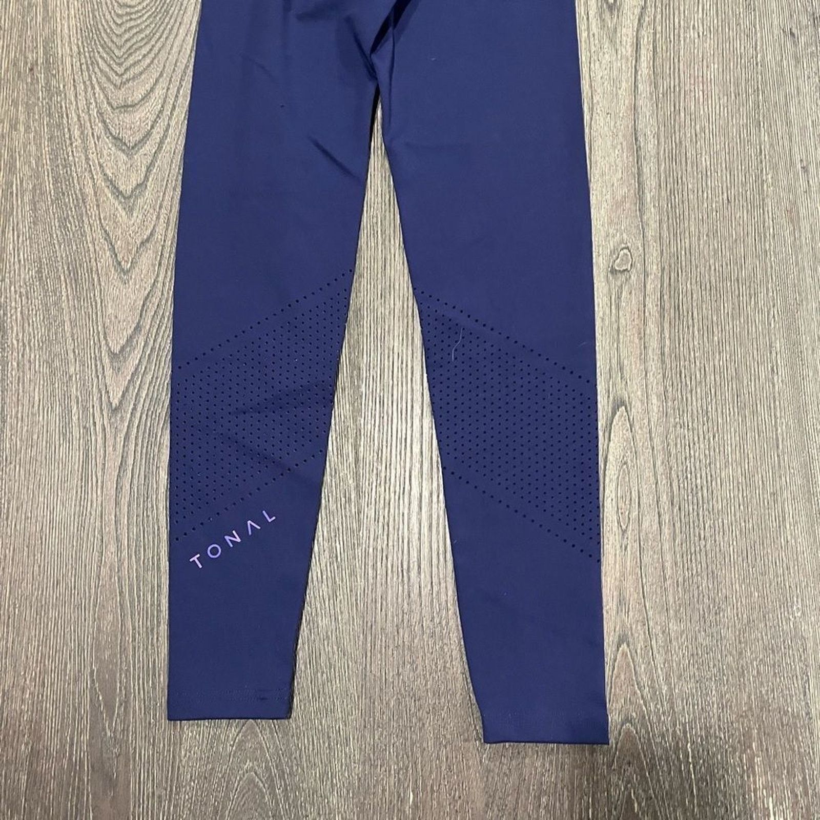 Vintage NWT Tonal Leggings High Waist Workout Pants Blue XS Size 24" / US 00 / IT 34 - 3 Thumbnail