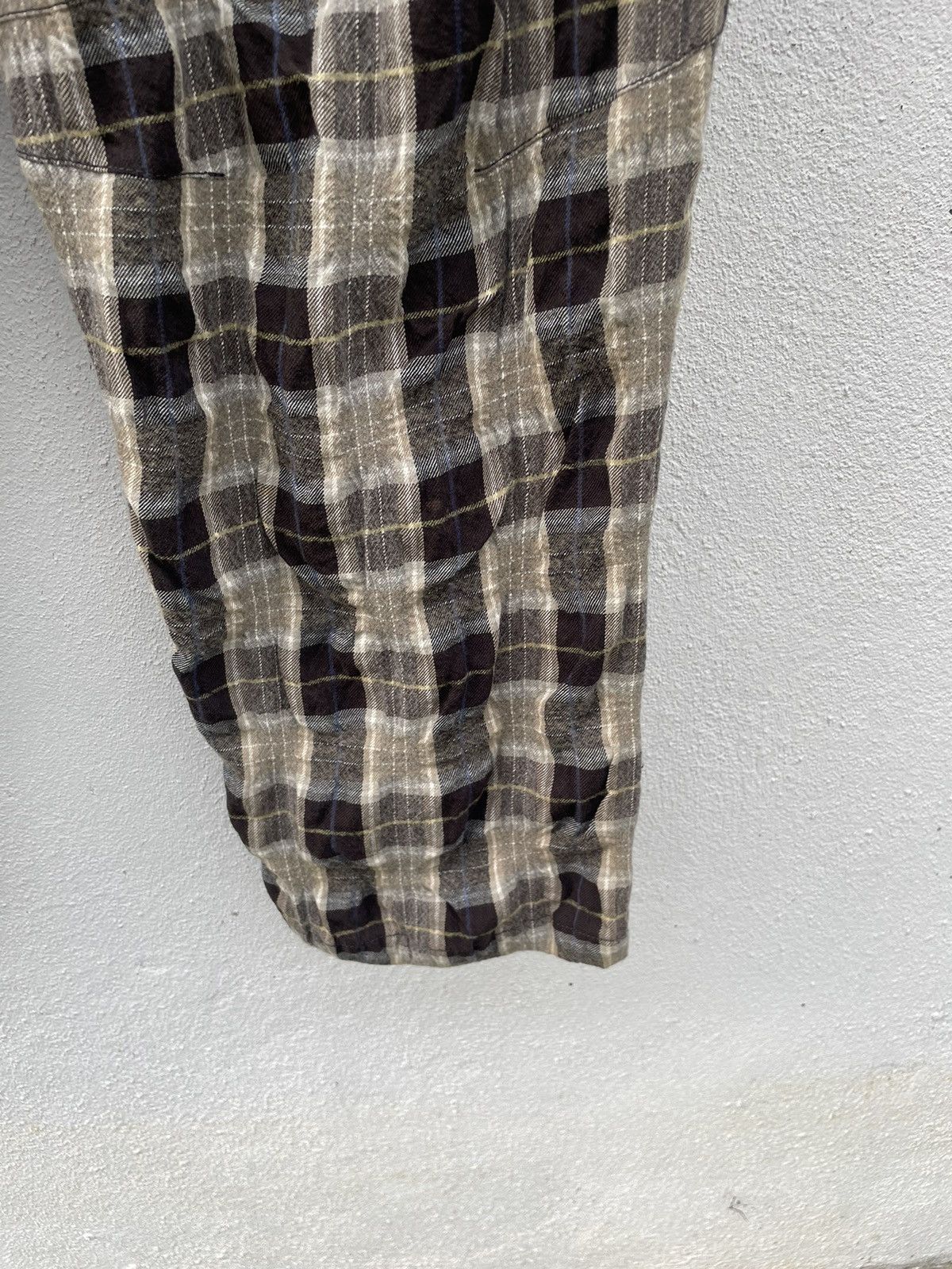 If Six Was Nine × Kenzo Kenzo Homme Checked Long Zipper Back Side Pants Size US 38 / EU 54 - 7 Thumbnail