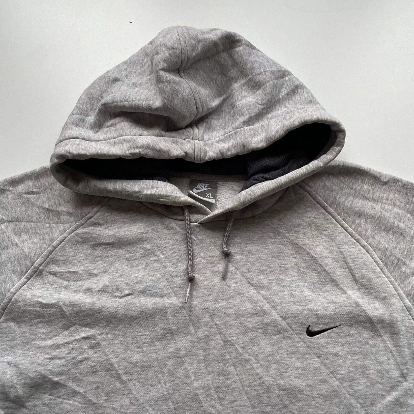 Nike × Vintage Vintage Y2K Nike Hoodie Size XL Gray Embroidered Swoosh Rare Size US XL / EU 56 / 4 - 2 Thumbnail