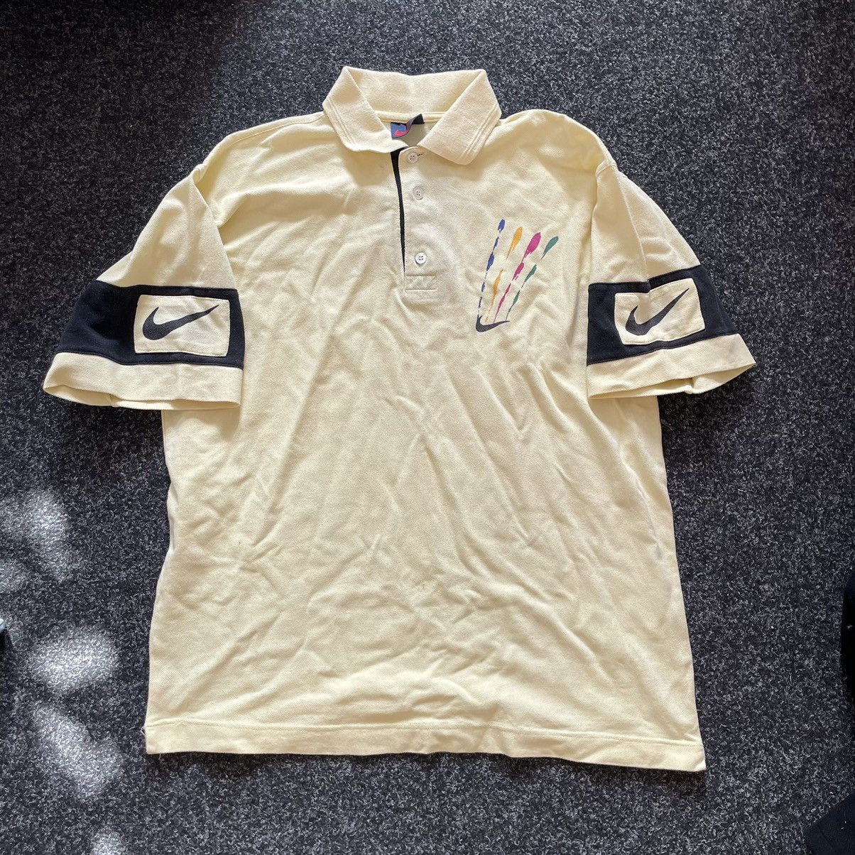 Nike × Vintage 90s Retro NIKE polo Vintage tee shirt rare swoosh 