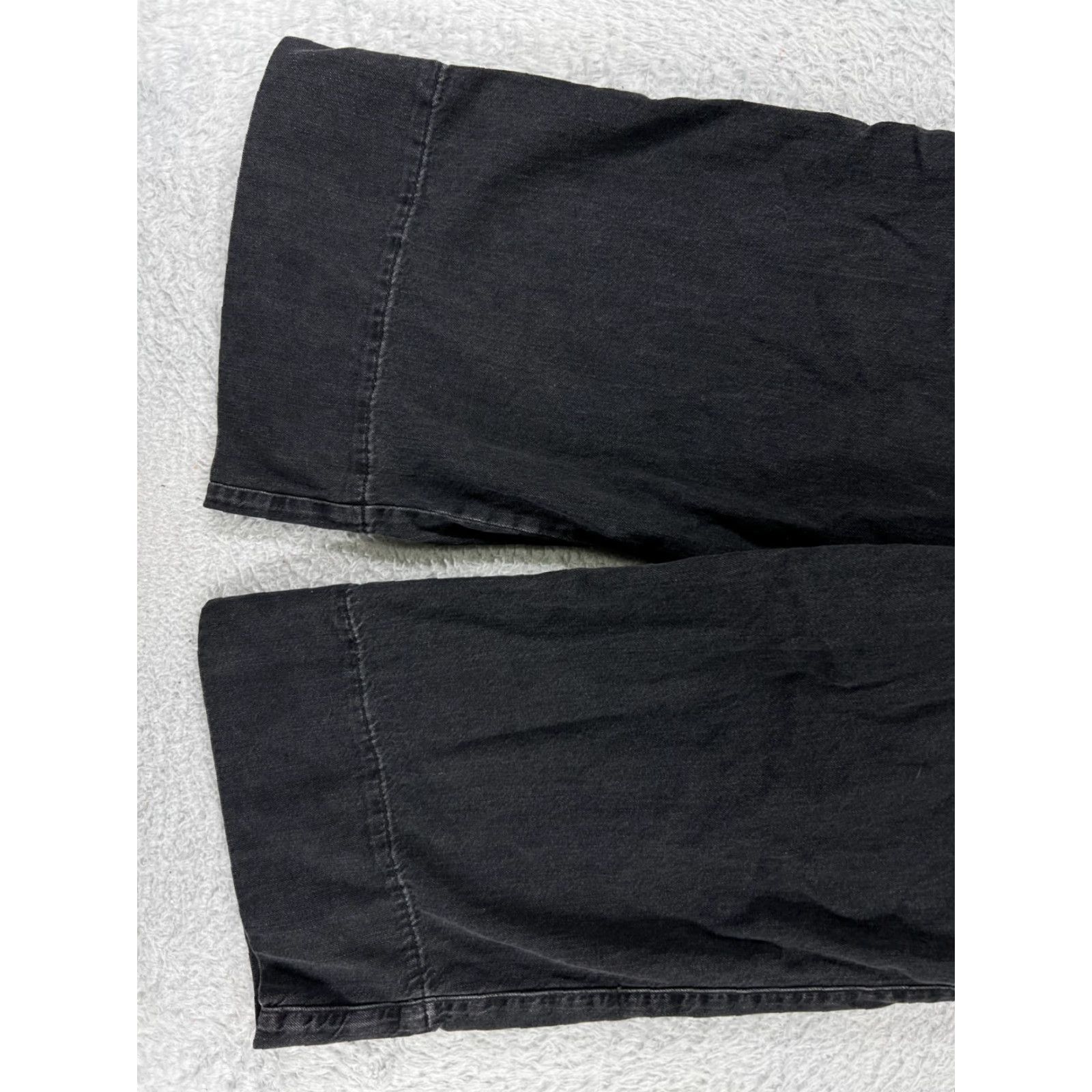 Topshop Top Shop Moto Jeans Women Wide-Leg XS-25 Black Denim Pull On 5-Pocket Stretch Capri Elastic Waist Regular Fit Size 4XL / US 24-26 - 6 Thumbnail