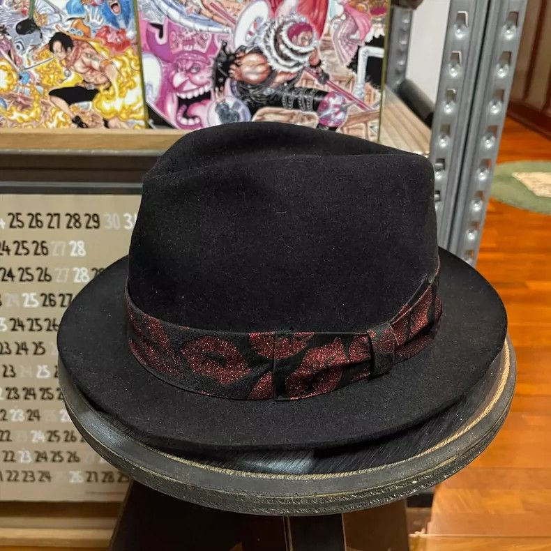 Wacko maria Rabbit Fur Felt Gentleman's Hat with Rare Lips