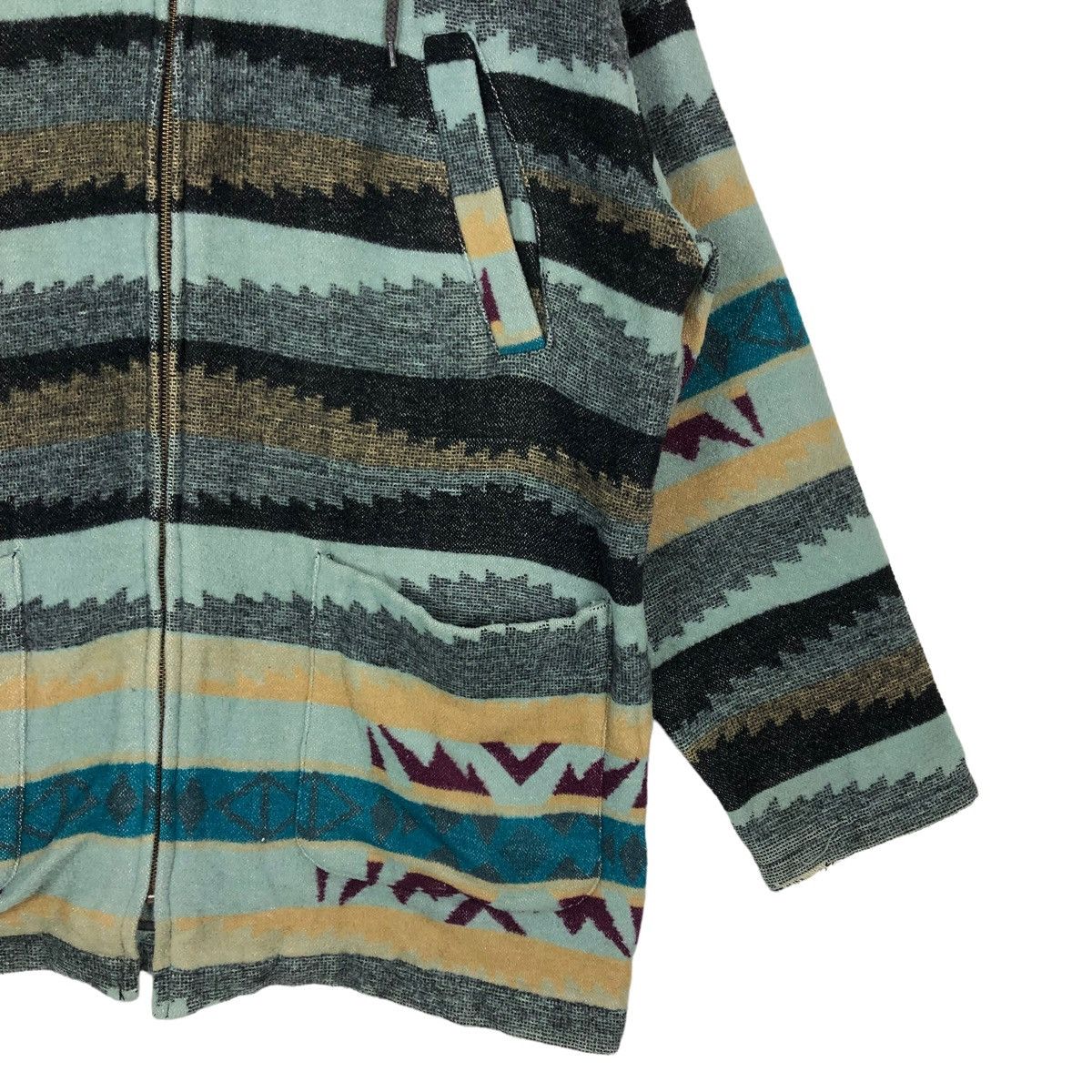 Japanese Brand 🔥90’s VINTAGE NAVAJO AZTEC DESIGN WOOL JACKET SEADDRAGON Size US L / EU 52-54 / 3 - 5 Thumbnail