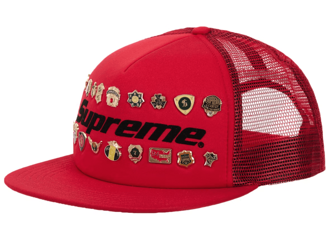 Supreme Supreme Pins Mesh Back 5-Panel Red Size ONE SIZE - 2 Thumbnail