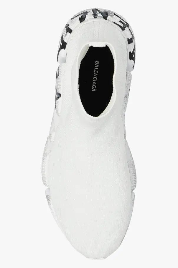 Balenciaga o1w1db10625 Speed 2.0 Recycled Knit Sneakers in Light Grey Size US 4 / IT 34 - 6 Thumbnail
