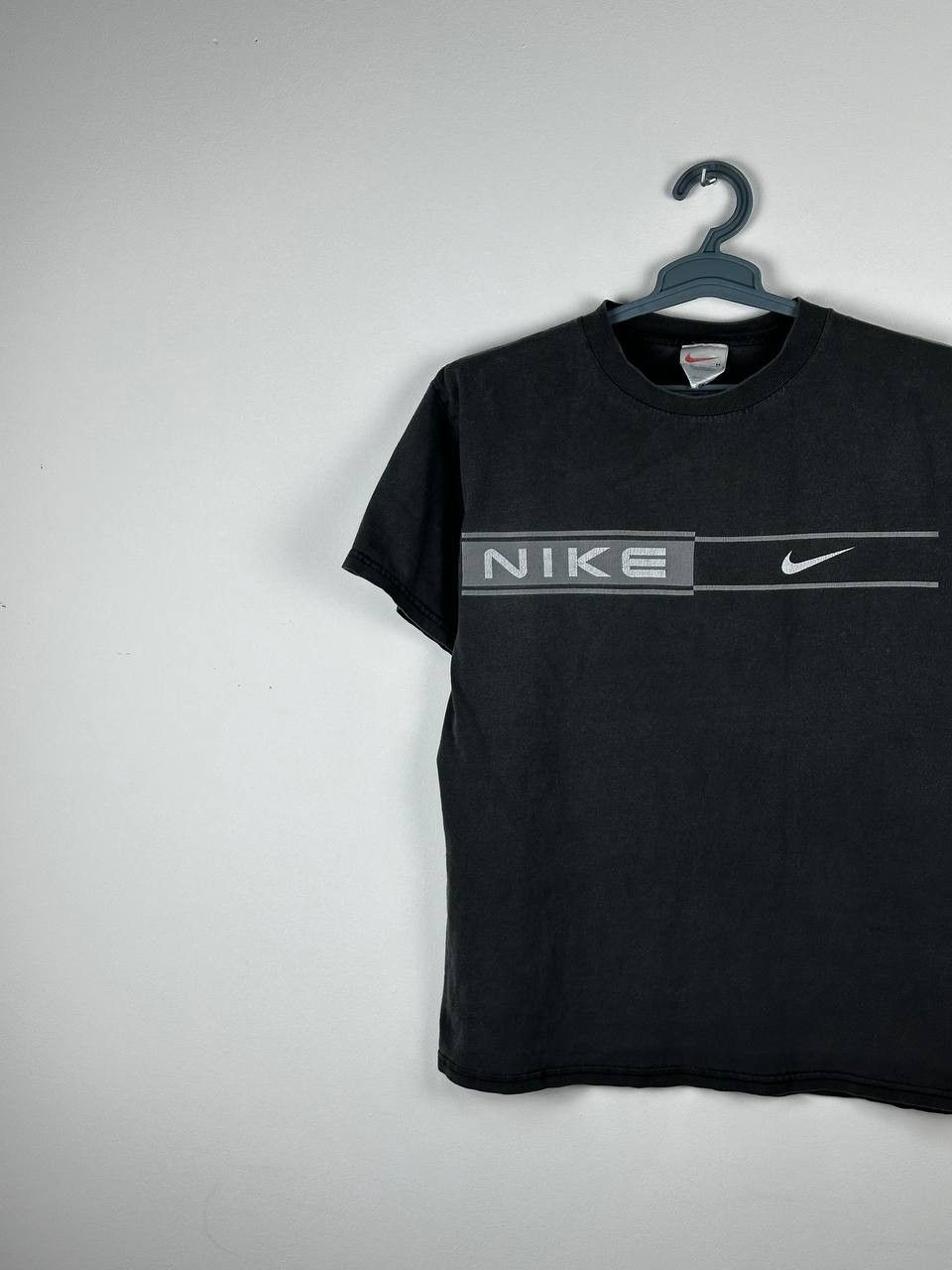 Nike × Vintage Nike Vintage T Shirt Faded Distressed big logo center swoosh Size US M / EU 48-50 / 2 - 2 Thumbnail