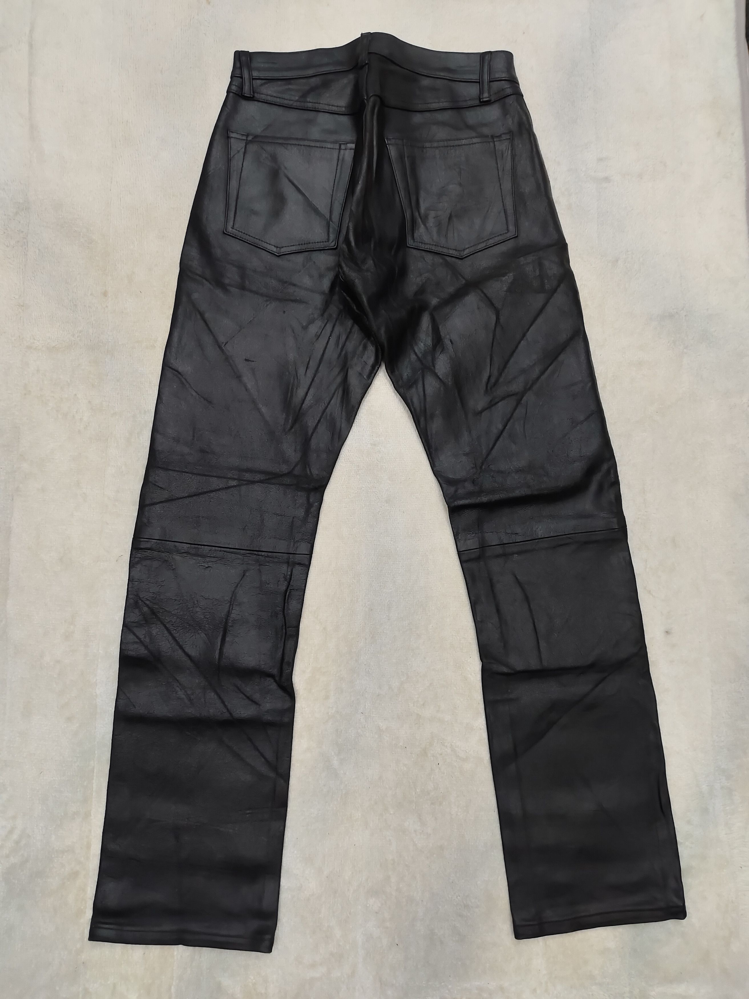 Japanese Brand SICK🇯🇵Vtg Synaps🇯🇵 Cowhide Leather Pants Size US 30 / EU 46 - 3 Thumbnail