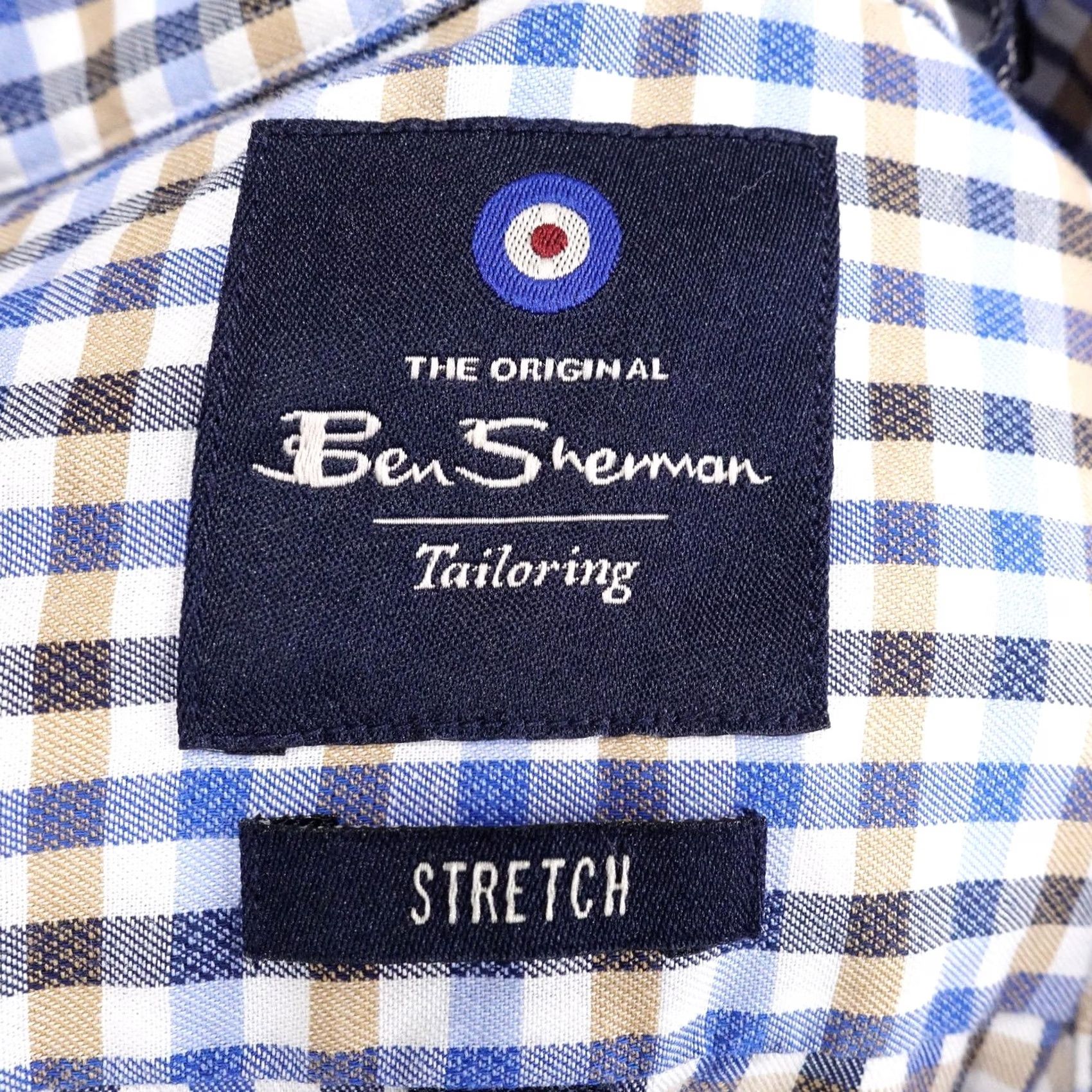 Ben Sherman Ben Sherman Shirt Adult M Blue Check Long Sleeve Button-Up Stretch Mens 15-15.5 32-33 Size US M / EU 48-50 / 2 - 6 Thumbnail