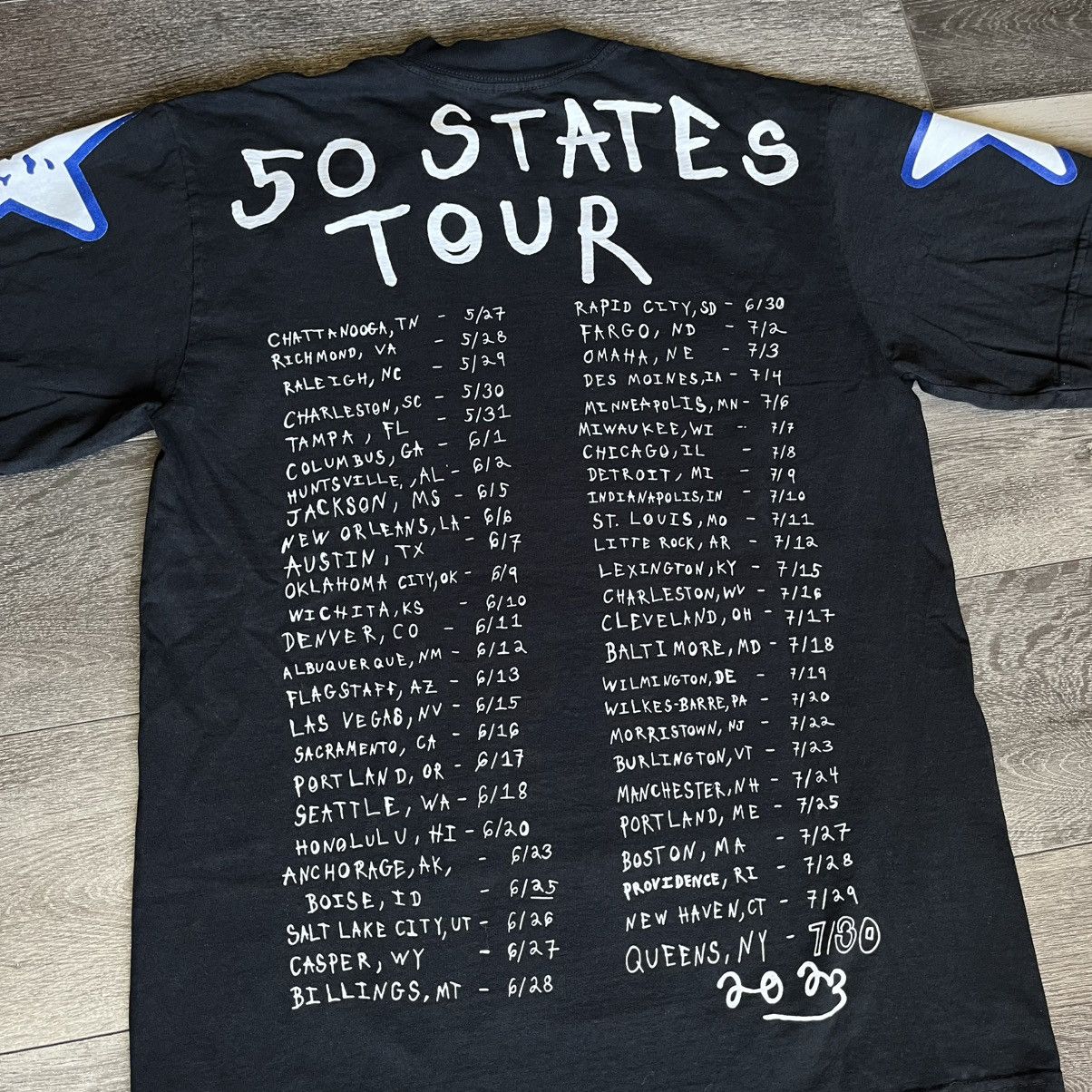 Asspizza Asspizza 50 States Tour American Flag Graphic T Shirt Black Size US S / EU 44-46 / 1 - 5 Thumbnail