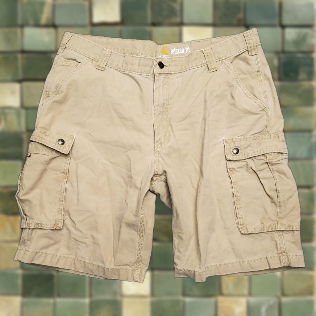 Carhartt VINTAGE Carhartt Shorts Mens 40 Khaki Cargo Relaxed Front Flat Utility Workwear Size US 40 / EU 56 - 1 Thumbnail