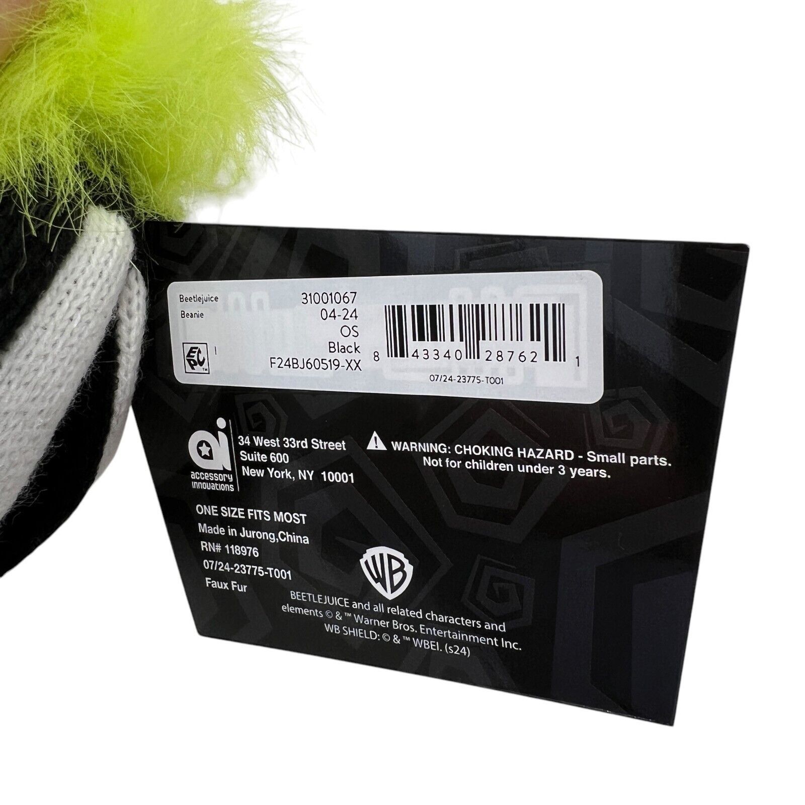 Other Beetlejuice Beanie Hat Unisex One Size Horror Movie Hallowee Size ONE SIZE - 4 Thumbnail