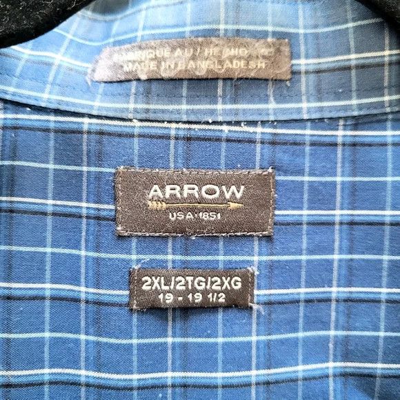Arrow Plaid Short Sleeve Button-Up Shirt Size US XXL / EU 58 / 5 - 6 Thumbnail