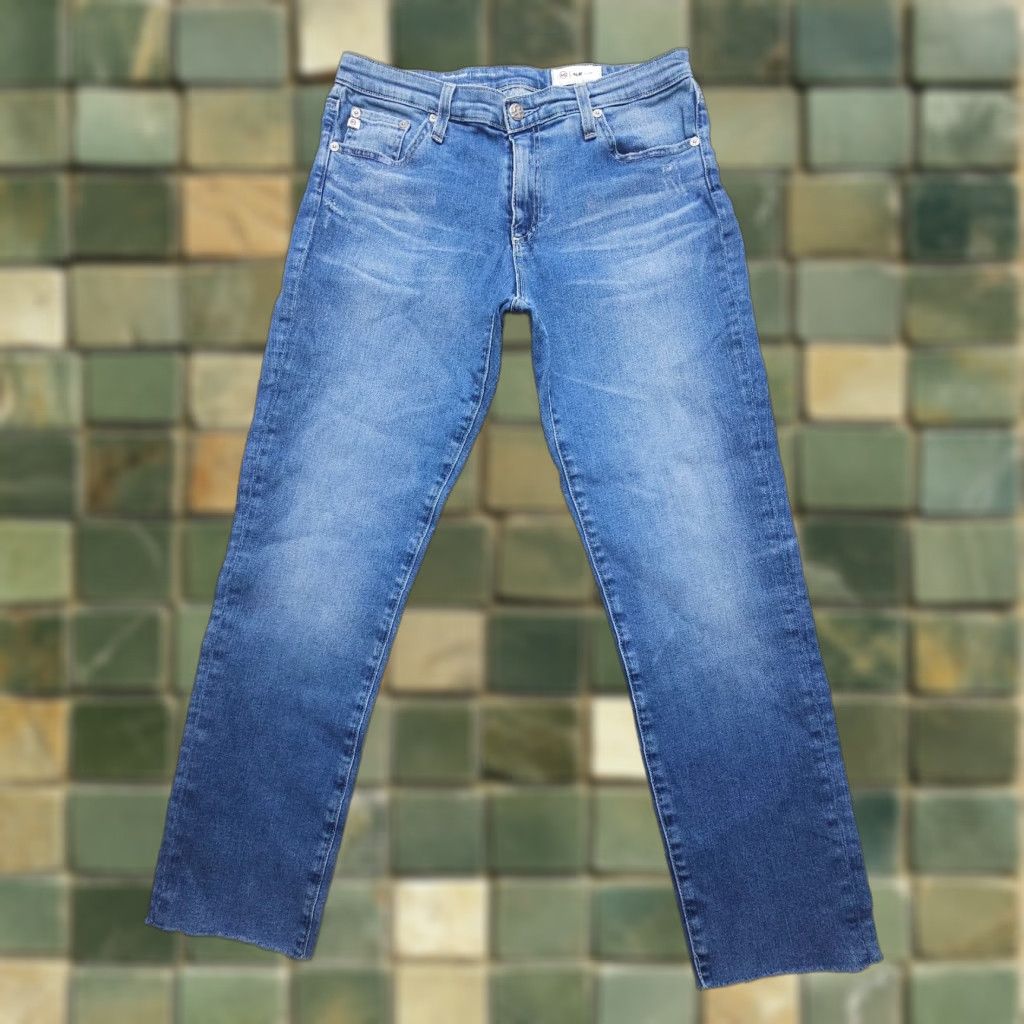 Denime AG Adriano Goldschmied Prima Crop Cigarette Leg Jeans 30 Denim Women Regular Blue 5-Pocket Inseam 26 Vintage No Astr. Size 30" / US 8 / IT 44 - 1 Thumbnail