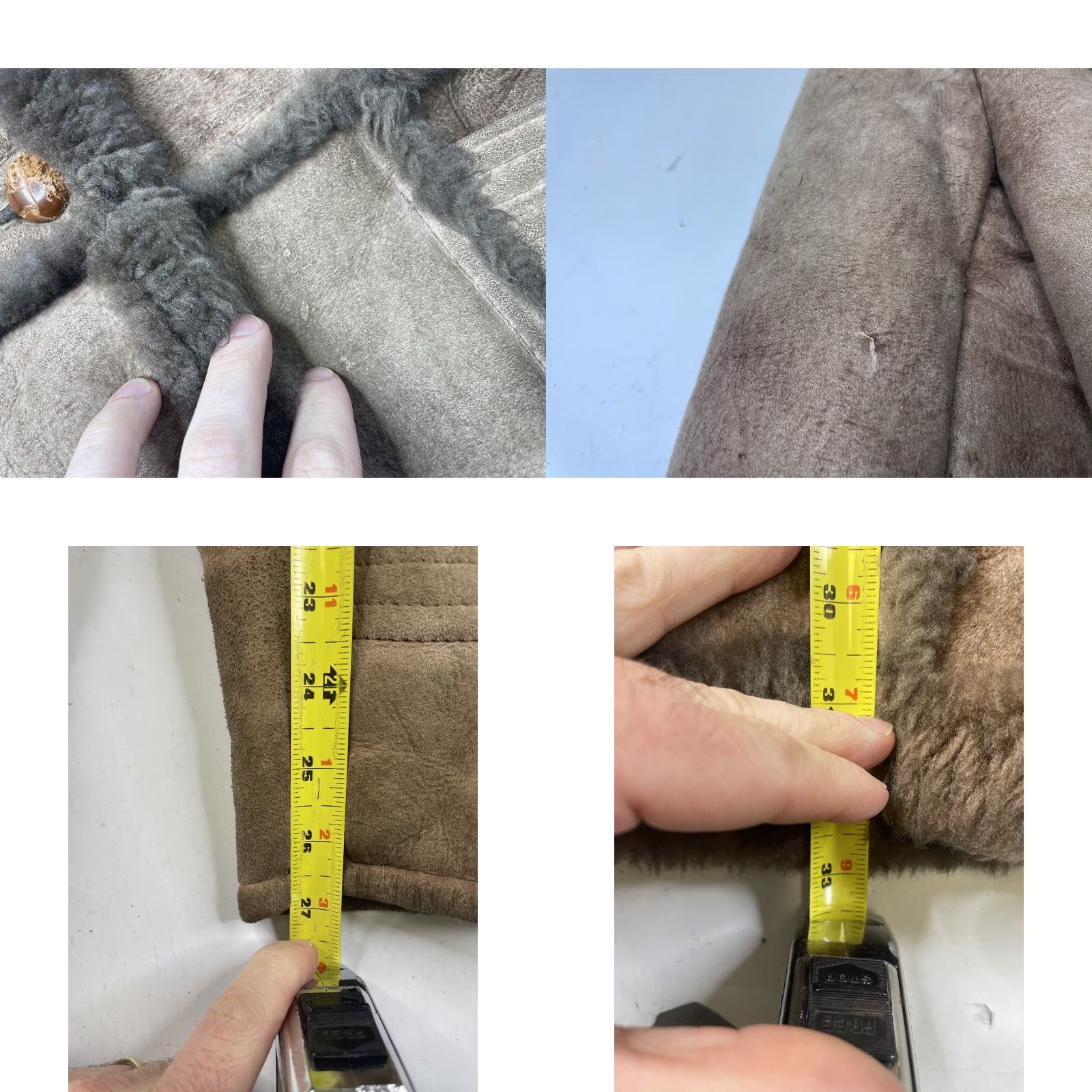 Vintage VINTAGE Women’s Sheepskin Shearling Leather Coat Jacket 14 USA Medium Brown 90s Parka Wool Lining Fur Buttons Size XL / US 12-14 / IT 48-50 - 8 Thumbnail