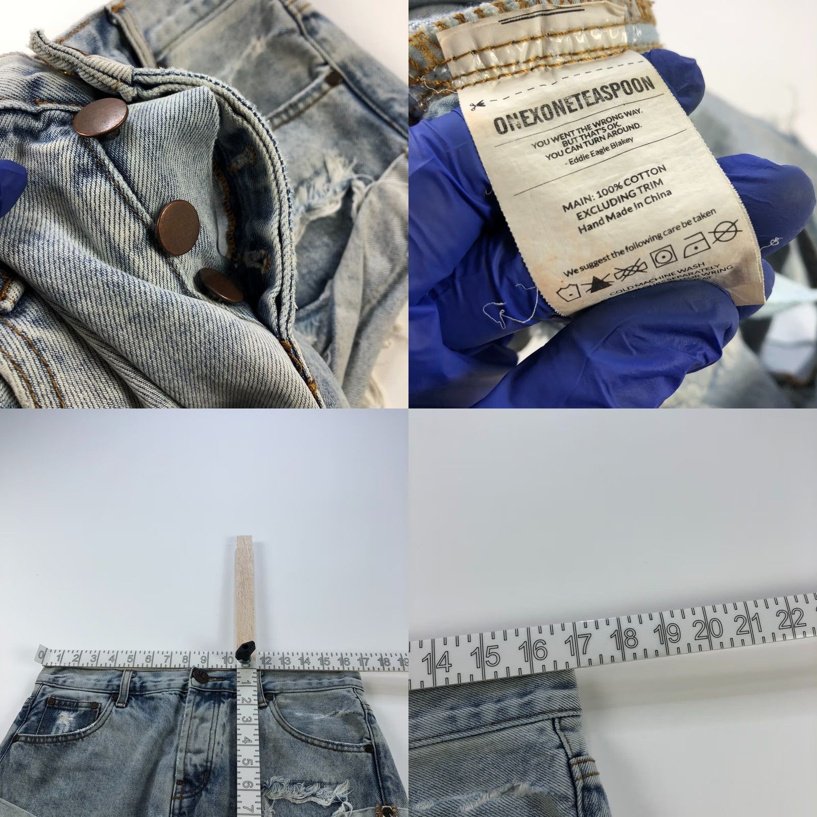 Vintage One Teaspoon Eddie Eagle Blakey 30 (Fit 34In) Jean Mid Rise 2" Shorts Men’s? Size 30" / US 8 / IT 44 - 8 Thumbnail