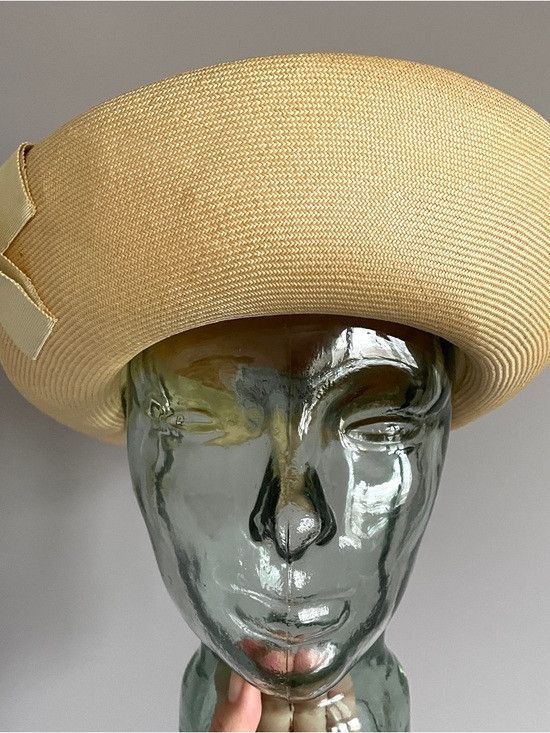 Vintage Vintage 60s Straw Roller Hat w/ Upturned Brim - Small Size ONE SIZE - 3 Thumbnail