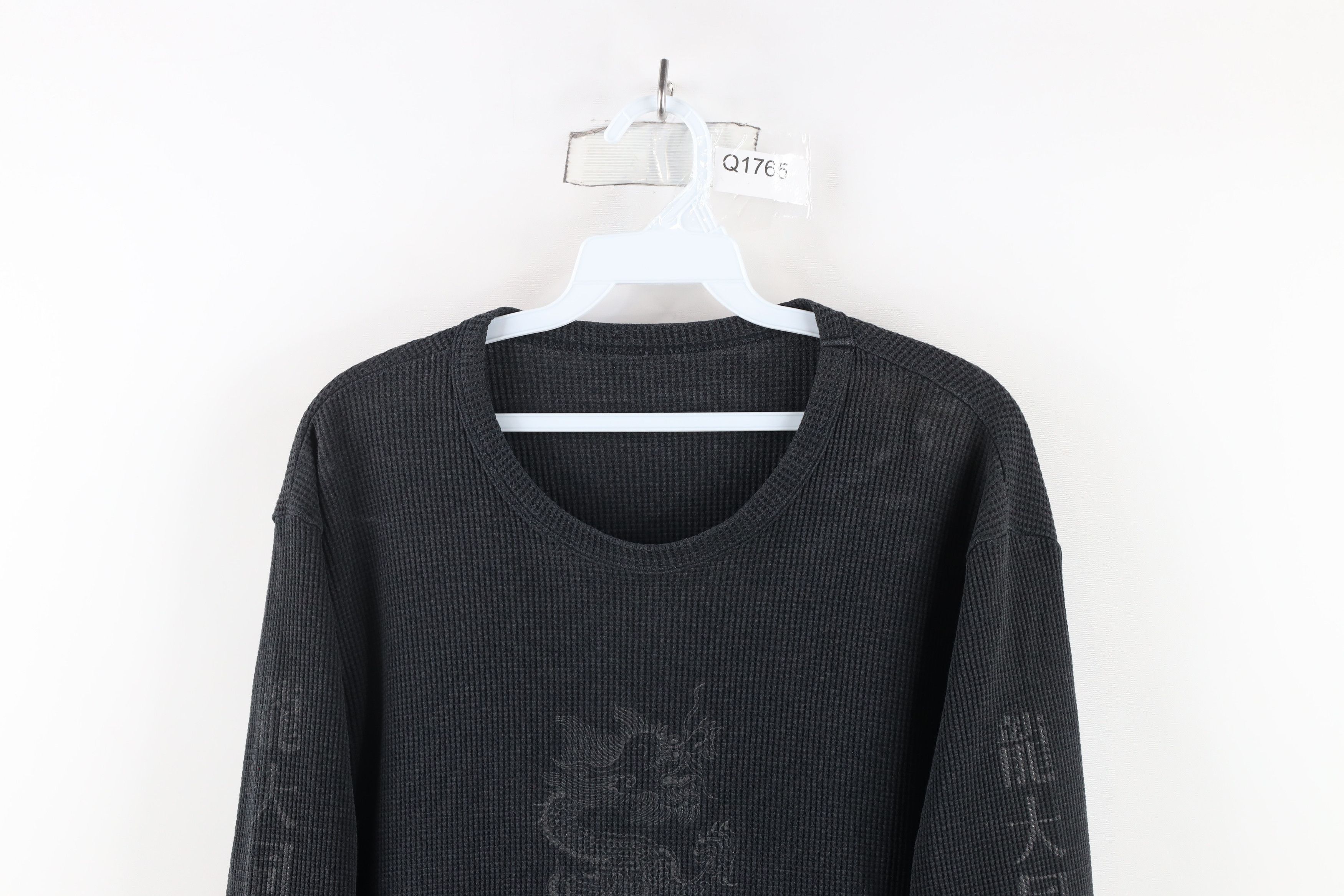 Vintage Vintage 90s Streetwear Dragon Thermal Waffle Knit T-Shirt Size US L / EU 52-54 / 3 - 2 Thumbnail