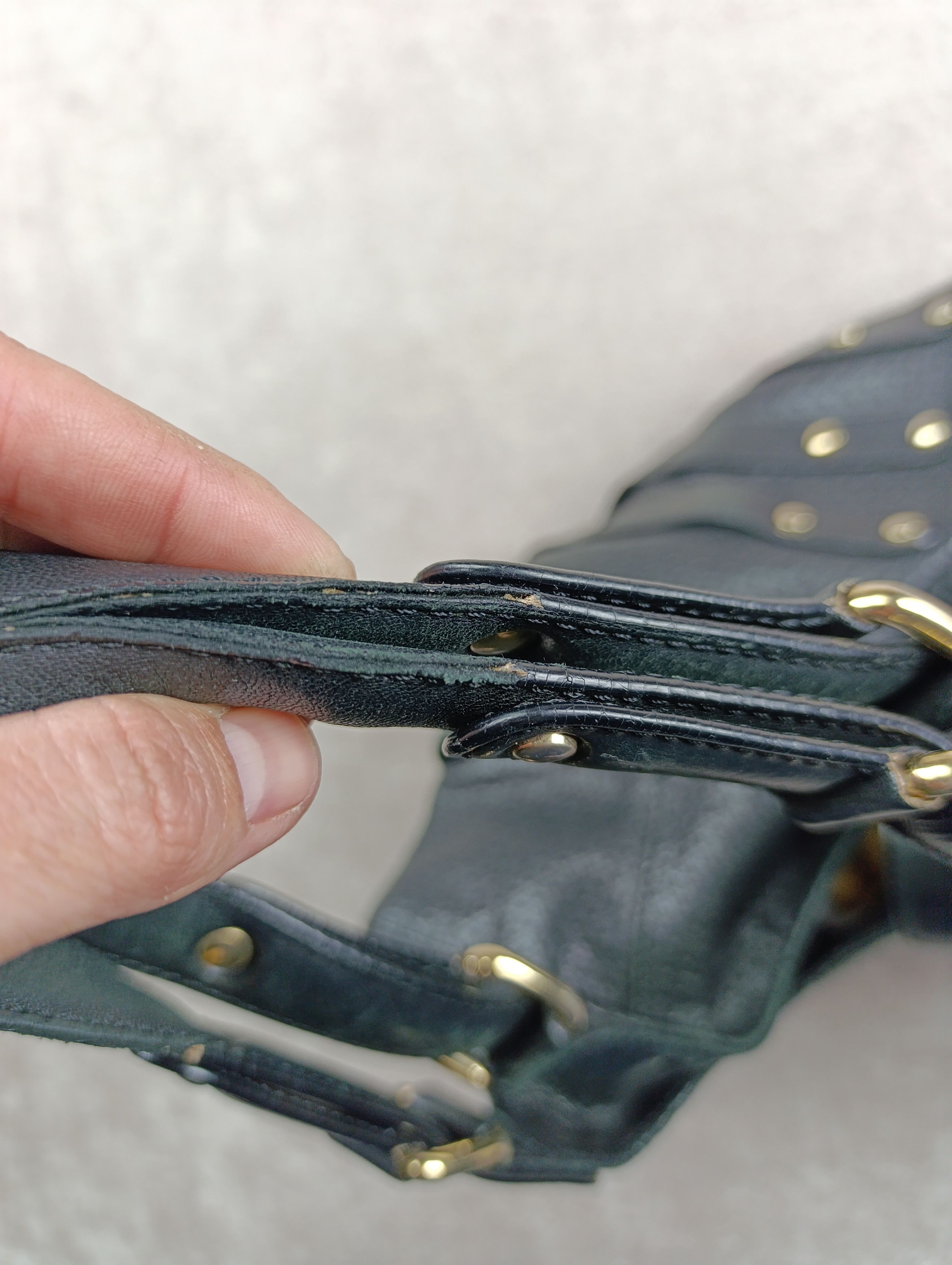 Jimmy Choo Jimmy Choo Black Perforated Leather Gold Hardware Bree Bag Size ONE SIZE - 14 Thumbnail