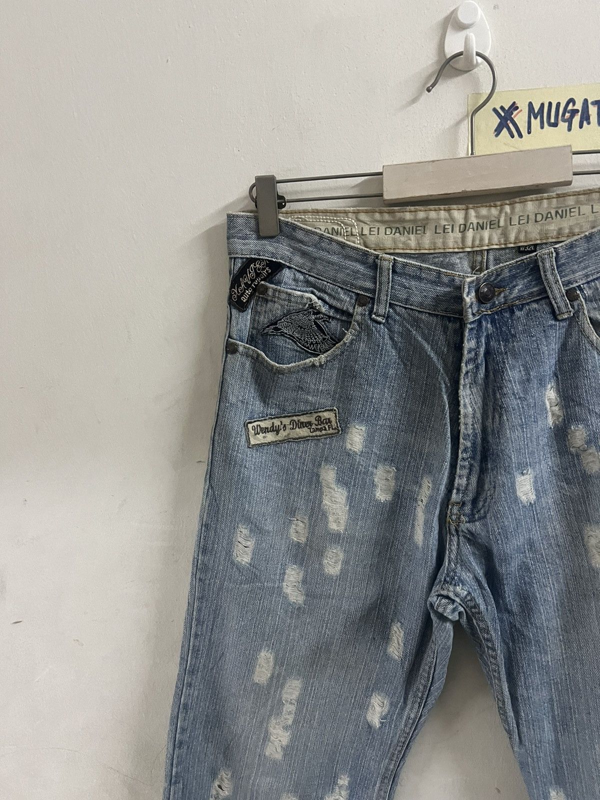 If Six Was Nine × Japanese Brand × Vintage THRASHED DISTRESSED DENIM PANT Size US 30 / EU 46 - 3 Thumbnail