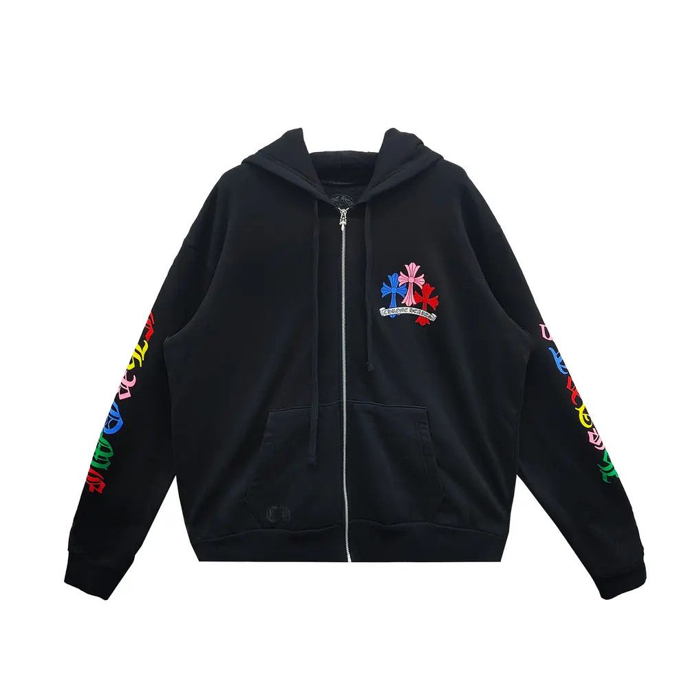 Chrome Hearts Chrome Hearts Multi-Color Cross Logo Zip Up Hoodie Size US L / EU 52-54 / 3 - 2 Thumbnail