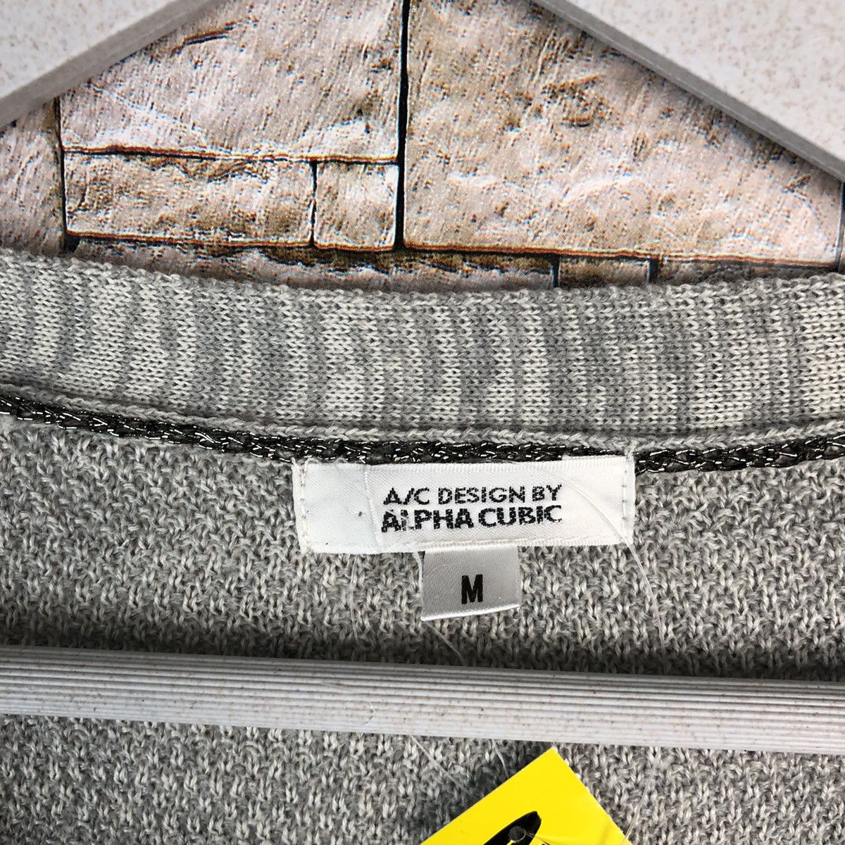 Japanese Brand Alpha Club Grey Cardigan Knitwear #A1180 Size US M / EU 48-50 / 2 - 9 Thumbnail