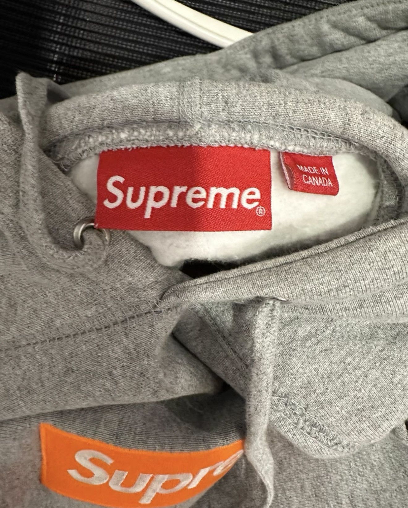 Supreme Supreme fw17 orange on grey box logo hooded sweatershirt Size US M / EU 48-50 / 2 - 3 Thumbnail