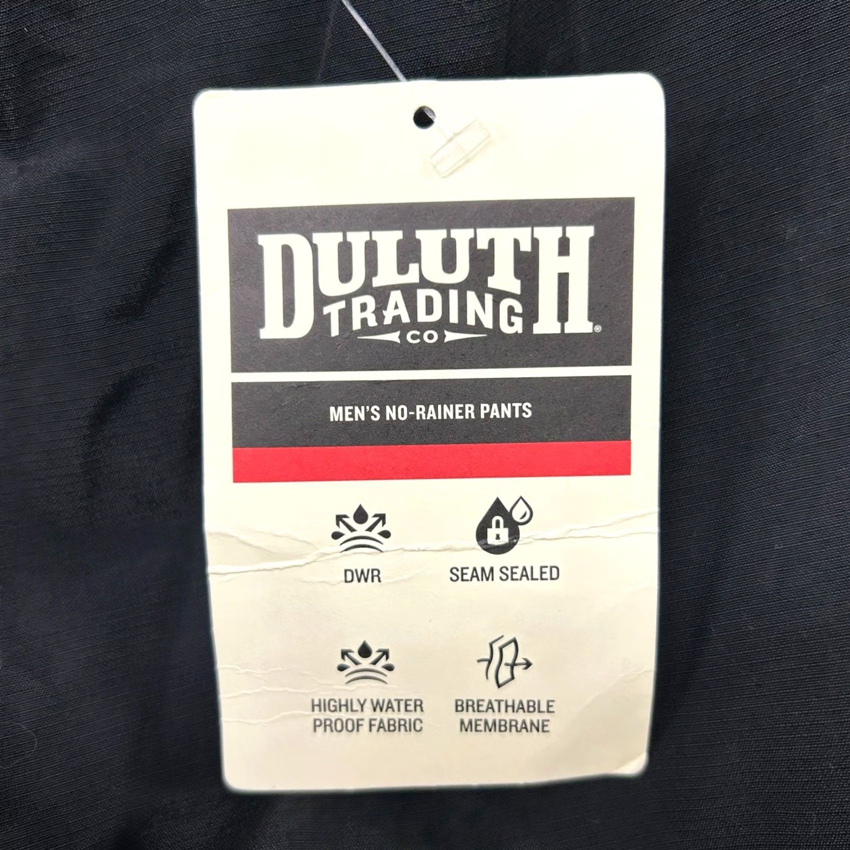 Rains Duluth Pant Mens 2XL 44x34 Black Rain Cargo Nylon Waterproof Workwear Casual Pants Straight Leg Adjustable Pockets Cotton Nylon Size US 39 - 4 Thumbnail