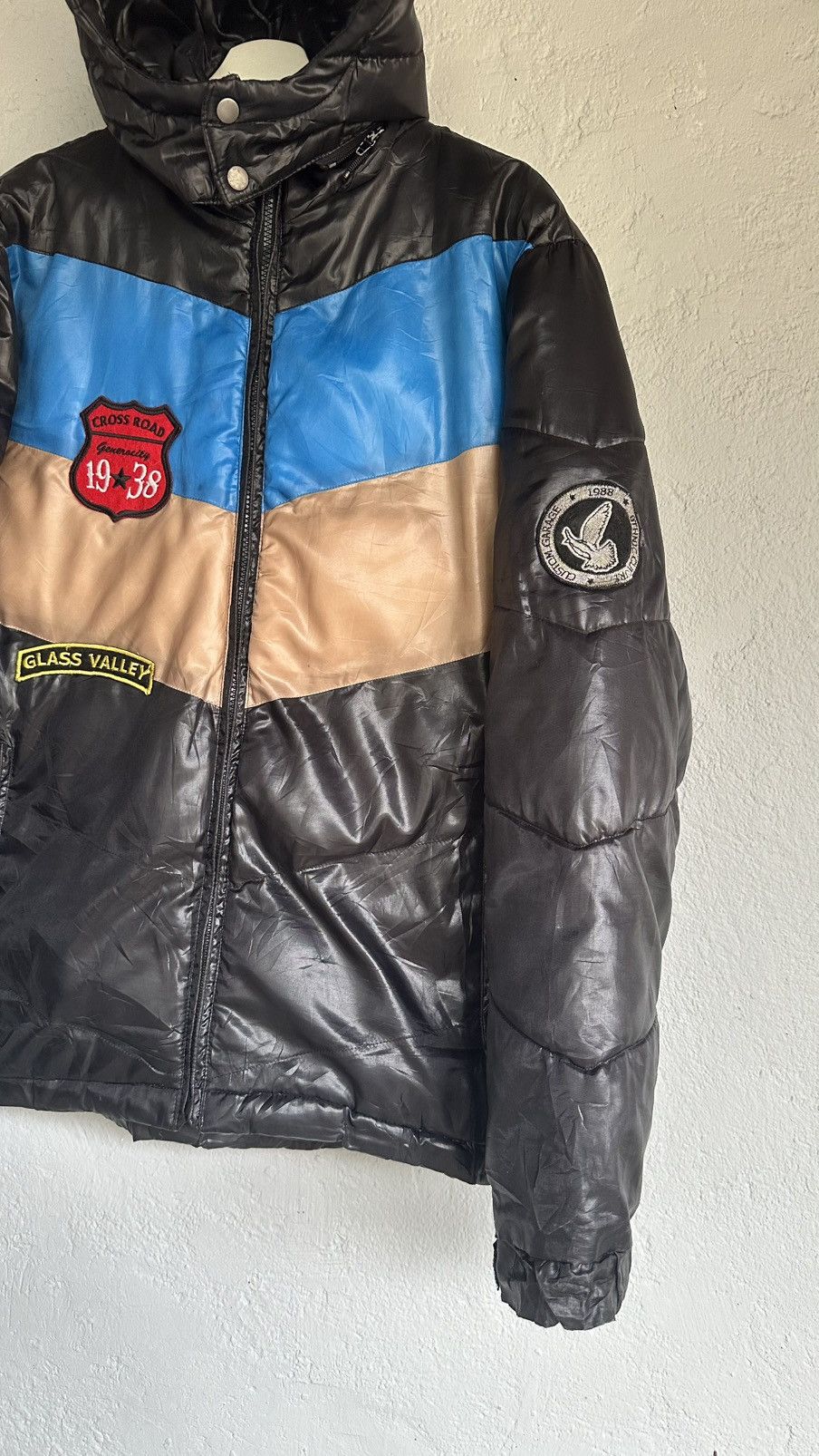 Japanese Brand Vintage Modefied puffer hoodie black Jackets Size US L / EU 52-54 / 3 - 3 Thumbnail