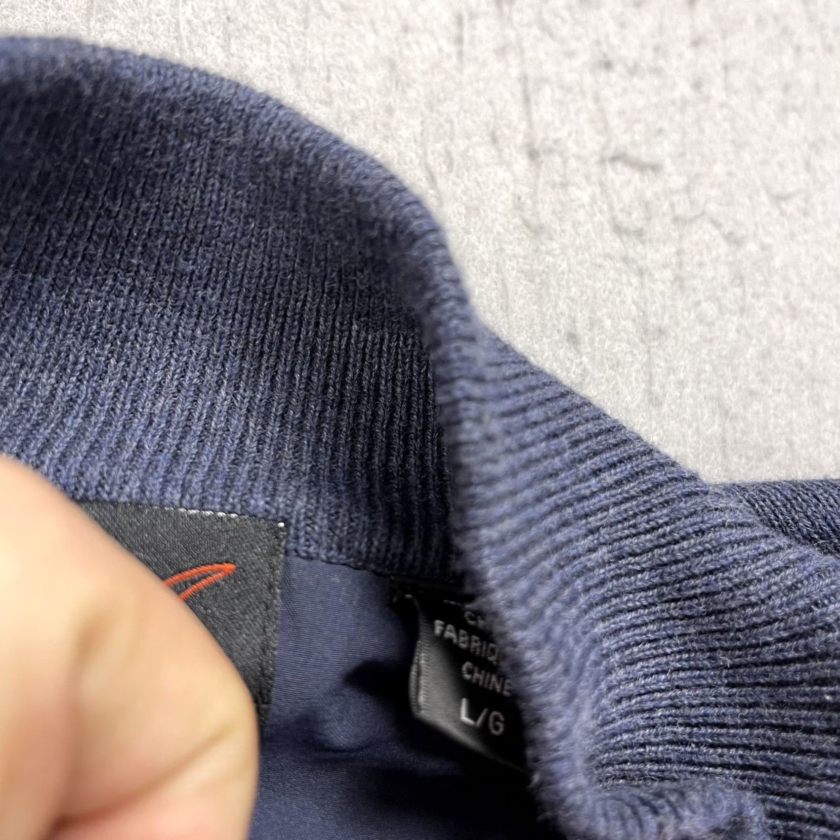 Vintage Greg Norman Cog Hill Dubsdread Golf Sweater Mens L Blue 1/4 Zip Lined Mock Neck Pullover Sports Knit Winter Fall Regular Sized Shirt? Size US L / EU 52-54 / 3 - 5 Thumbnail
