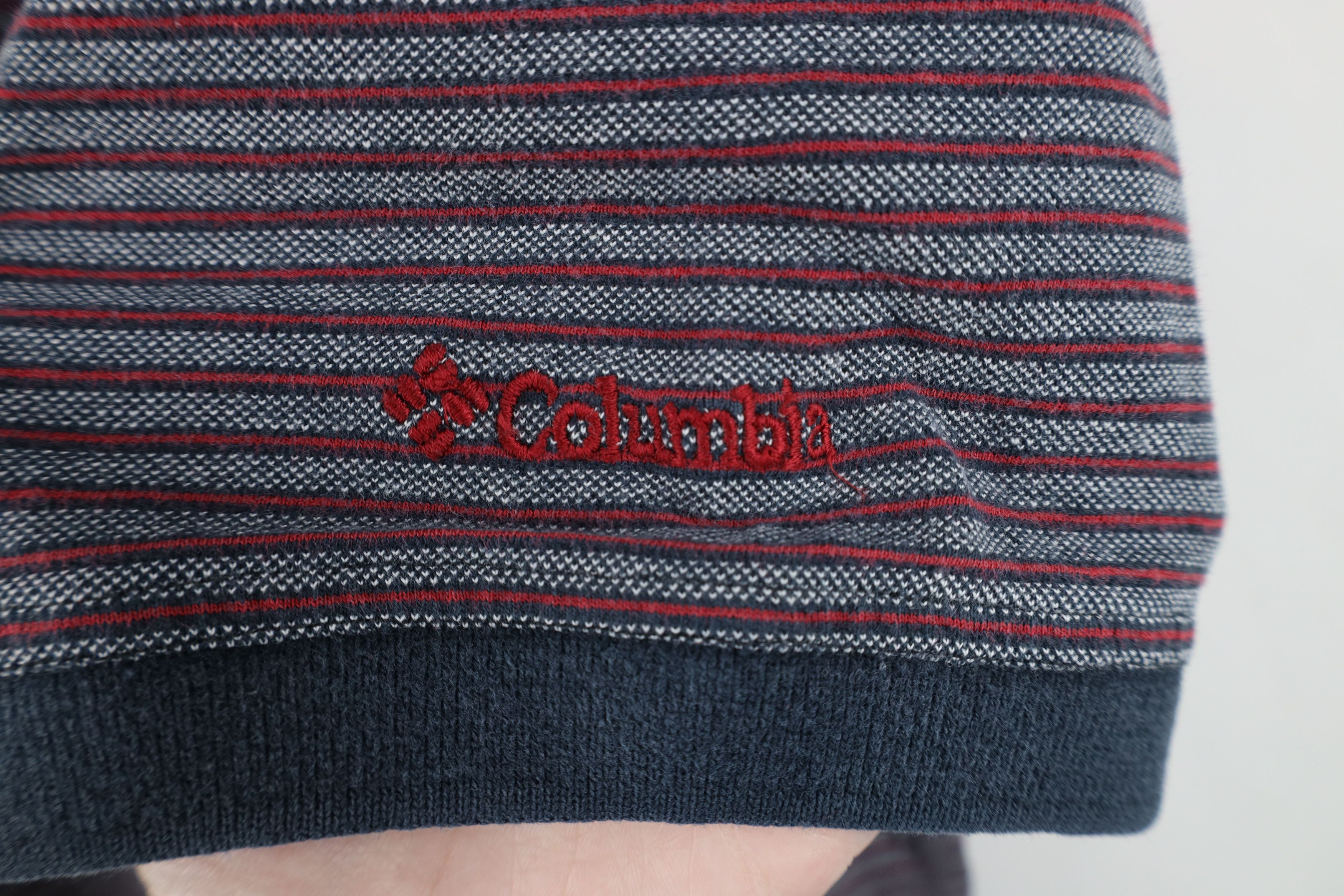 Columbia Vintage 90s Columbia Golf Spell Out Striped Knit Polo Shirt Size US M / EU 48-50 / 2 - 4 Thumbnail