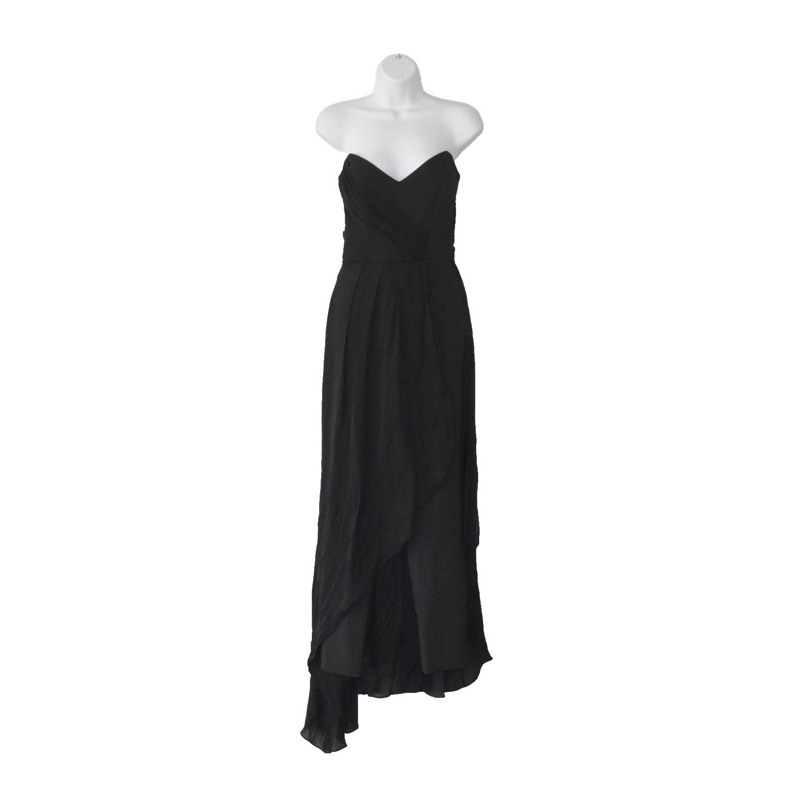 Nicole Miller NICOLE MILLER Black Silk Blend Strapless Jumpsuit Sz 2 $395 Size 26" / US 2 / IT 38 - 1 Thumbnail