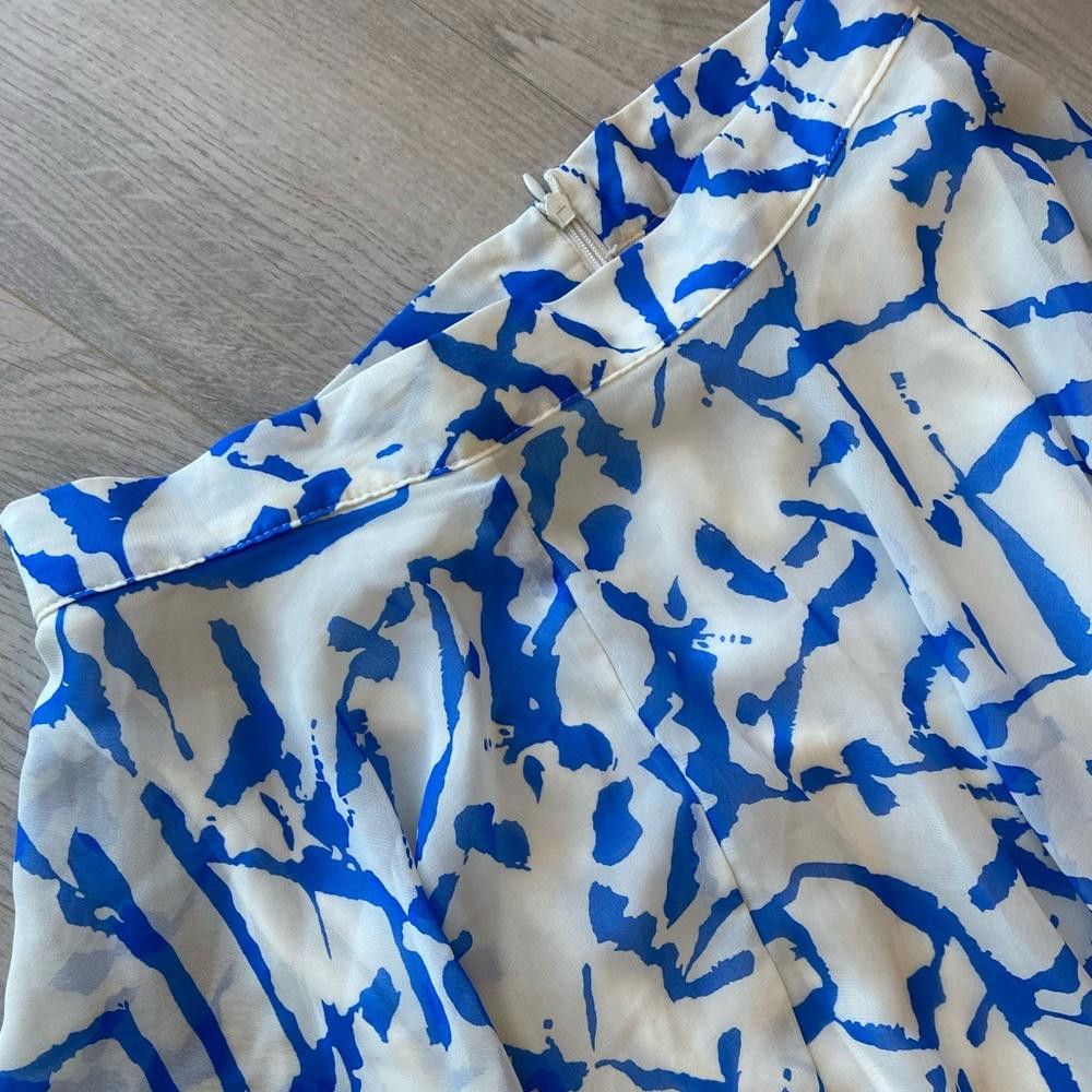 Designer Jenn Blue and White Maxi Skirt Size 28" / US 6 / IT 42 - 2 Thumbnail