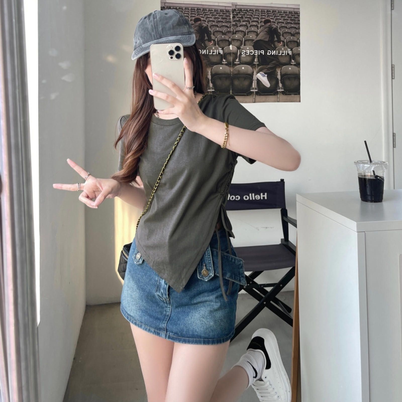 The Unbranded Brand Korean Fashion Y2K T-shirt Women Summer Size US M / EU 48-50 / 2 - 5 Thumbnail