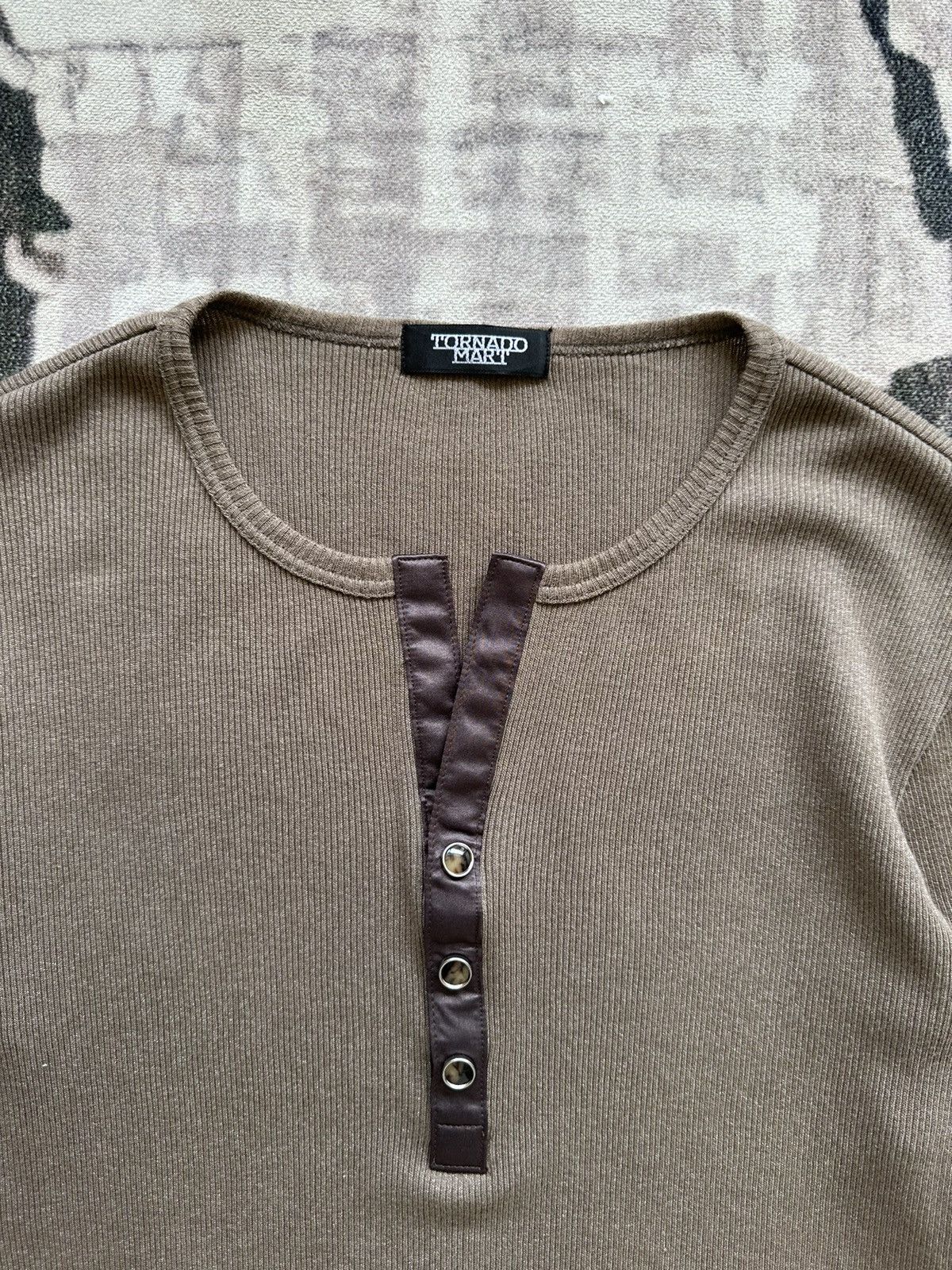 Tornado Mart 00’s Tornado Mart mesh henley button long sleeve Size US M / EU 48-50 / 2 - 4 Thumbnail