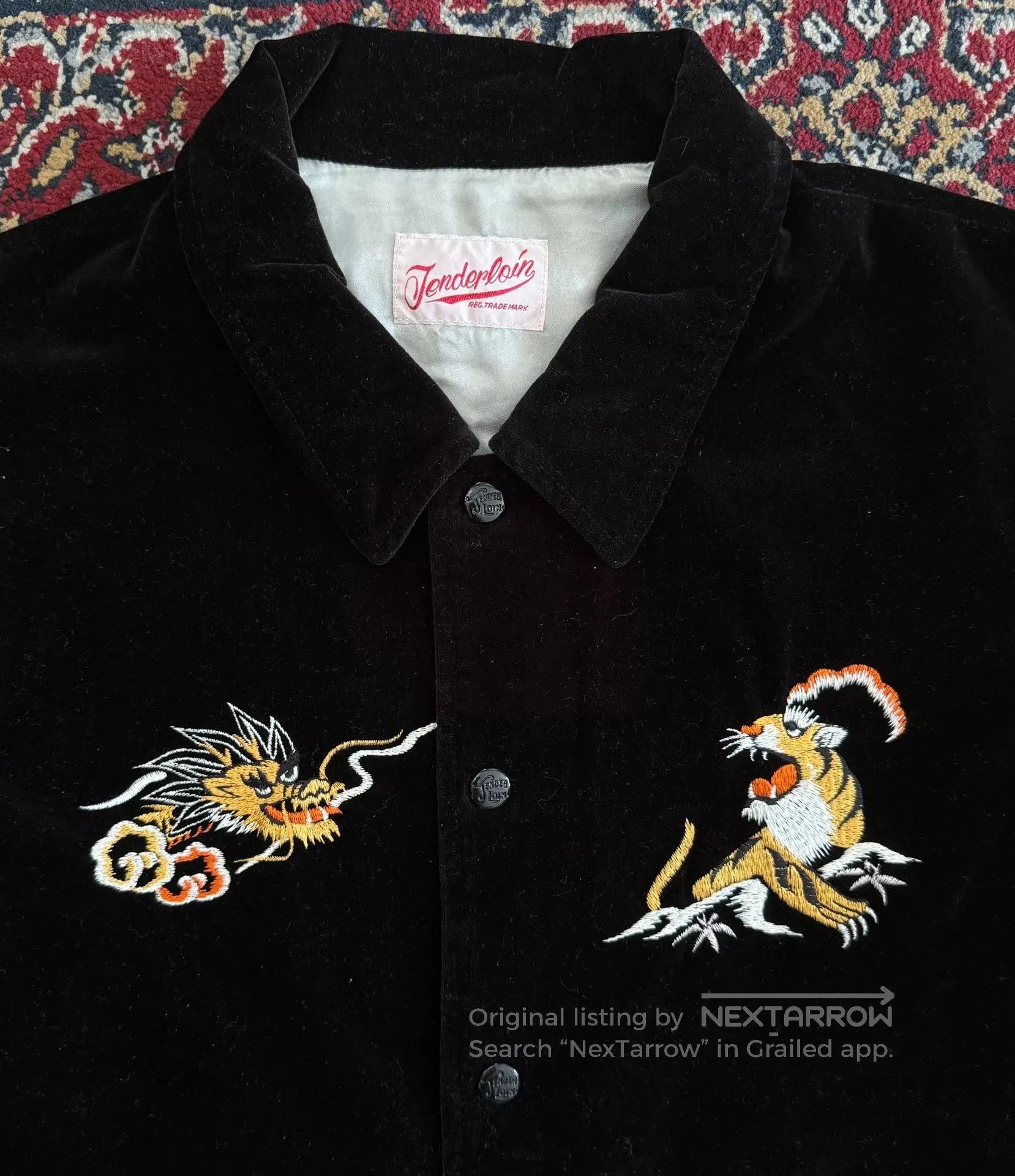Tenderloin Tenderloin Black Velvet Coach Jacket. Size US S / EU 44-46 / 1 - 2 Thumbnail