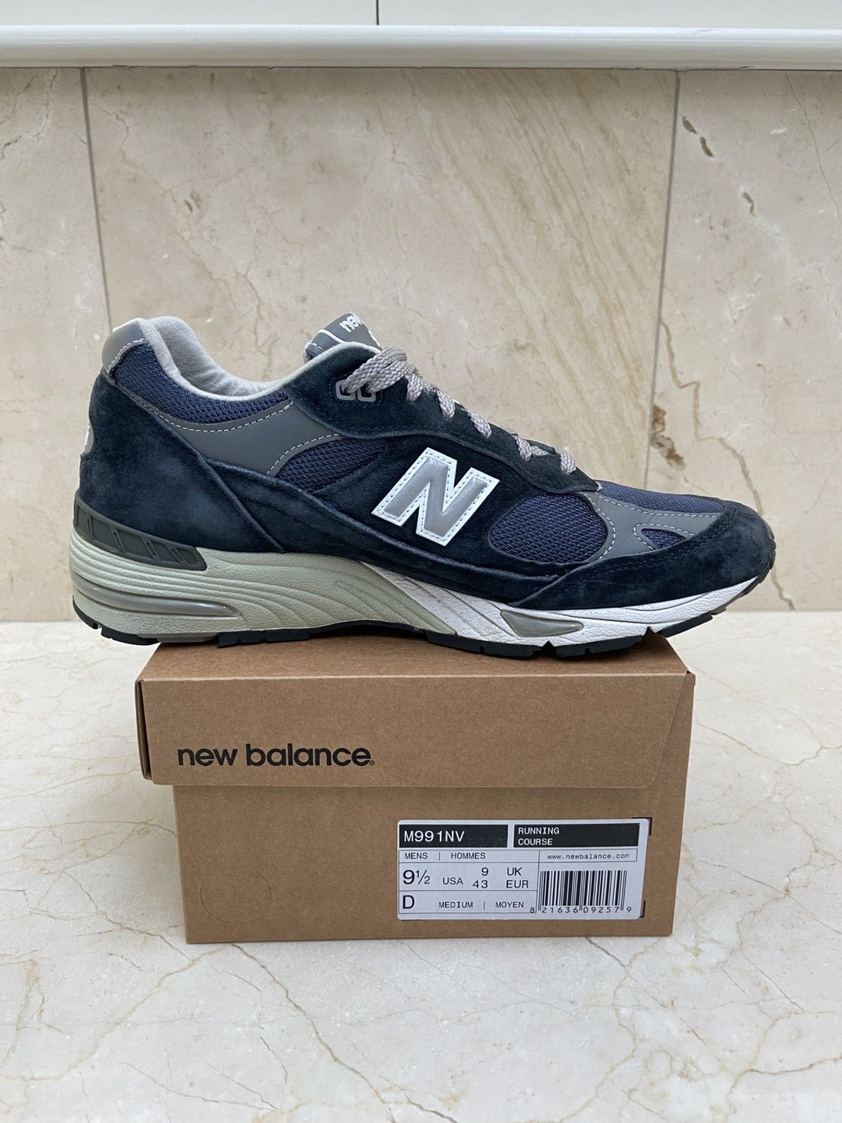 New Balance New Balance 991 Navy Made in UK Size US 9.5 / EU 42-43 - 3 Thumbnail