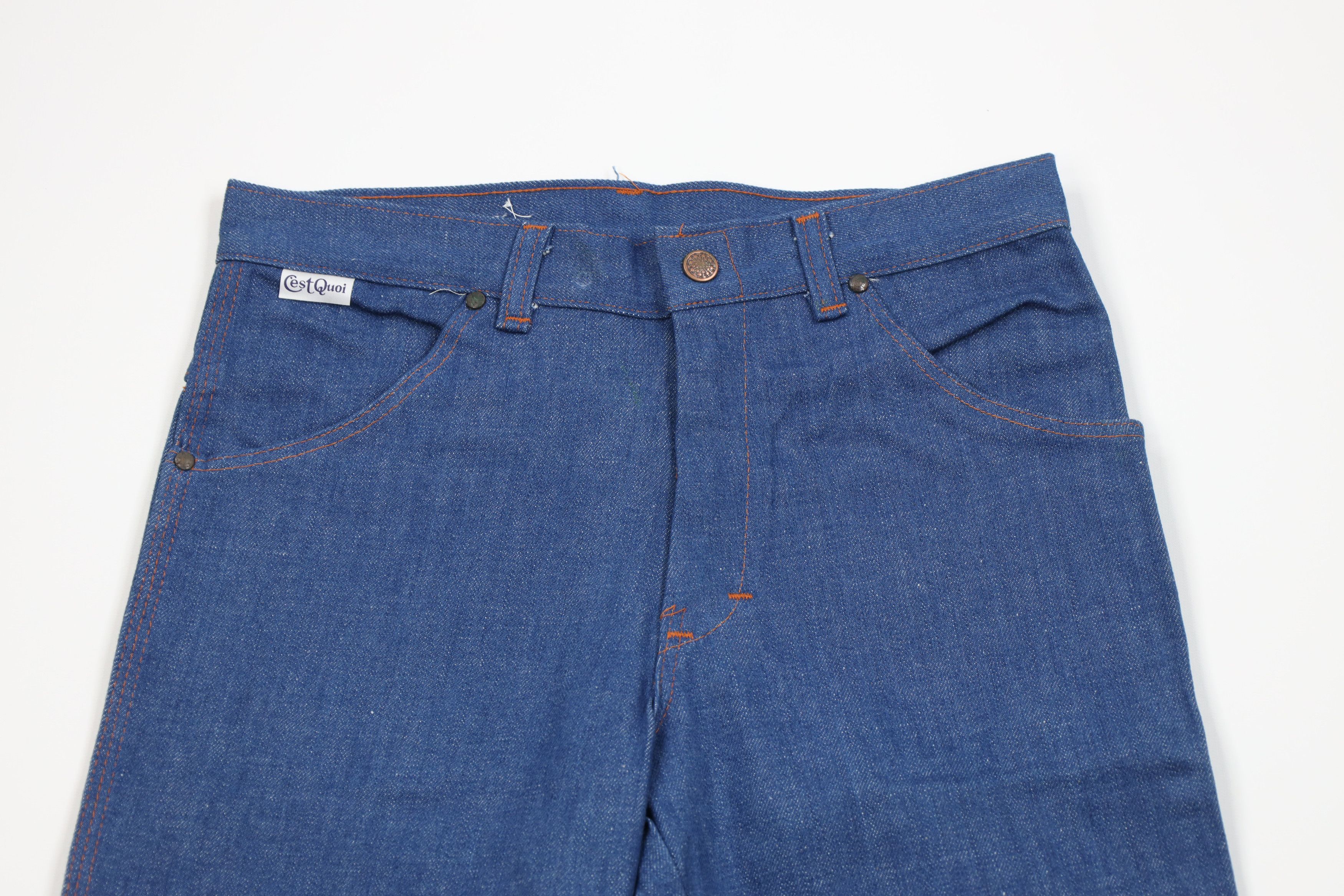 Vintage Deadstock Vintage 70s Streetwear Wide Leg Denim Jeans USA Size US 28 / EU 44 - 2 Thumbnail