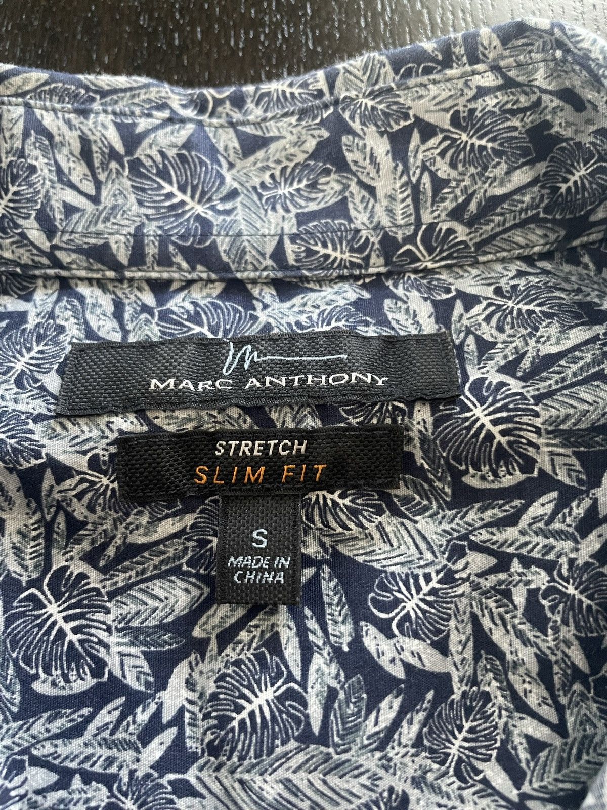 Marc Anthony Blue and white floral button up shirt Size US S / EU 44-46 / 1 - 3 Thumbnail
