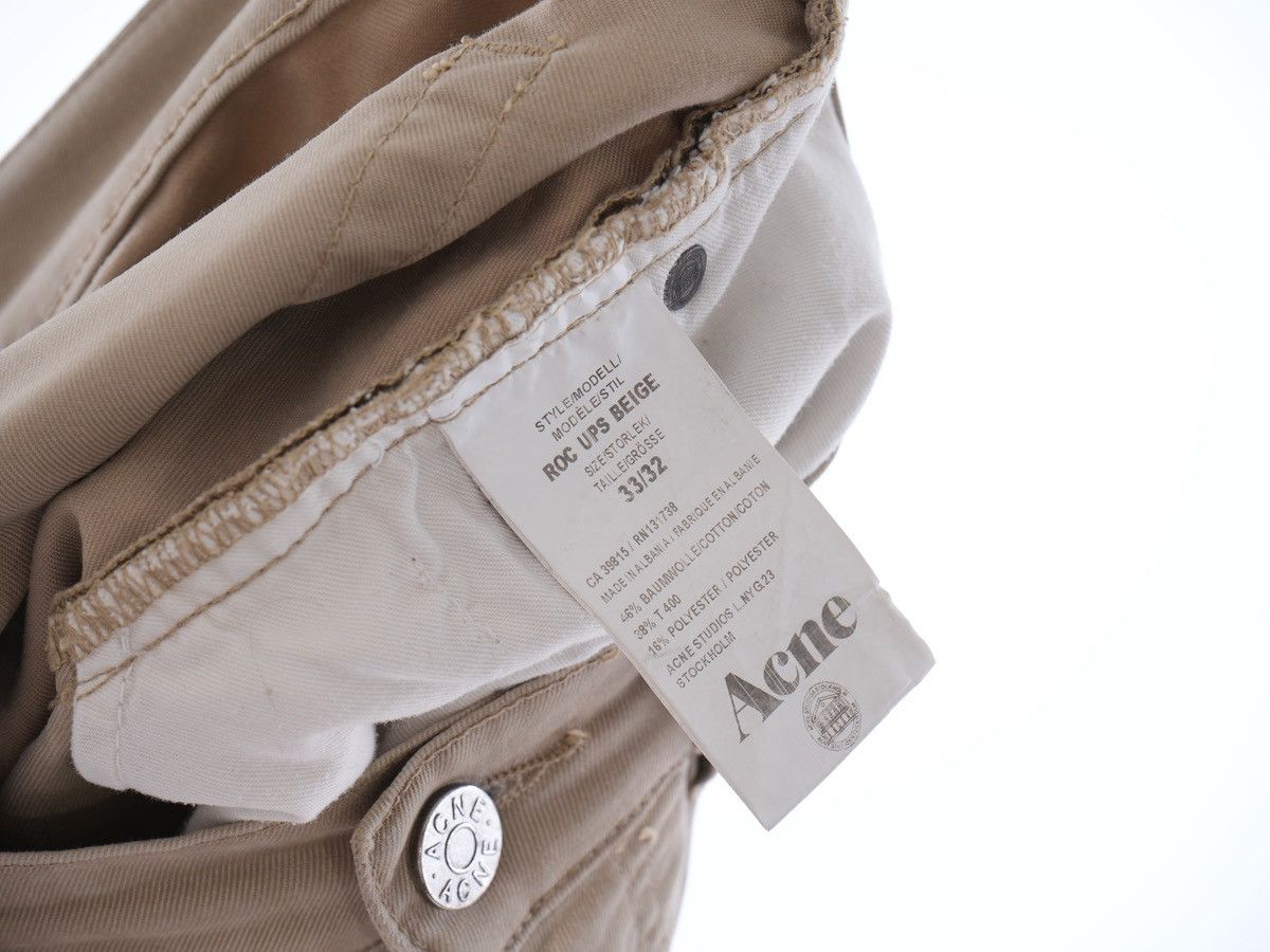 Acne Studios Acne Studios Roc Ups Beige Cotton Pants Trousers 32 Size US 32 / EU 48 - 7 Thumbnail