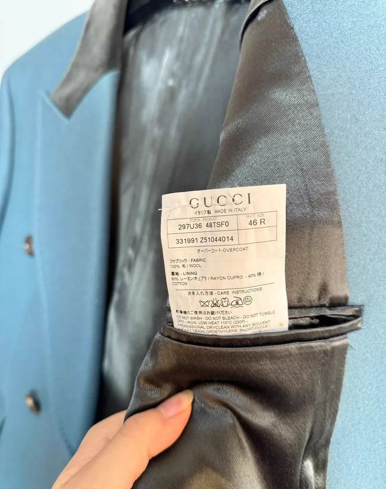 Gucci Gucci Show peacock blue double-breasted coat Size US S / EU 44-46 / 1 - 7 Thumbnail
